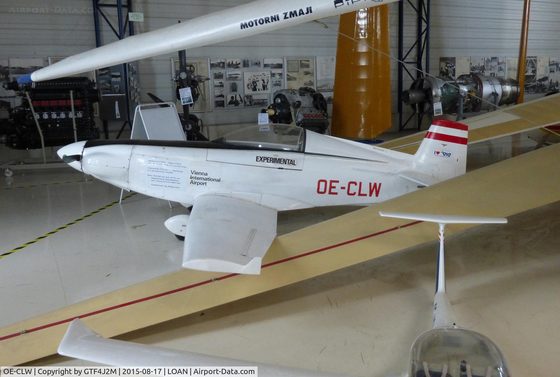 OE-CLW, Lischak LW02 C/N 1, OE-CLW displayed in the Aviaticum Museum, Wiener Neustadt Ost 17.8.15
