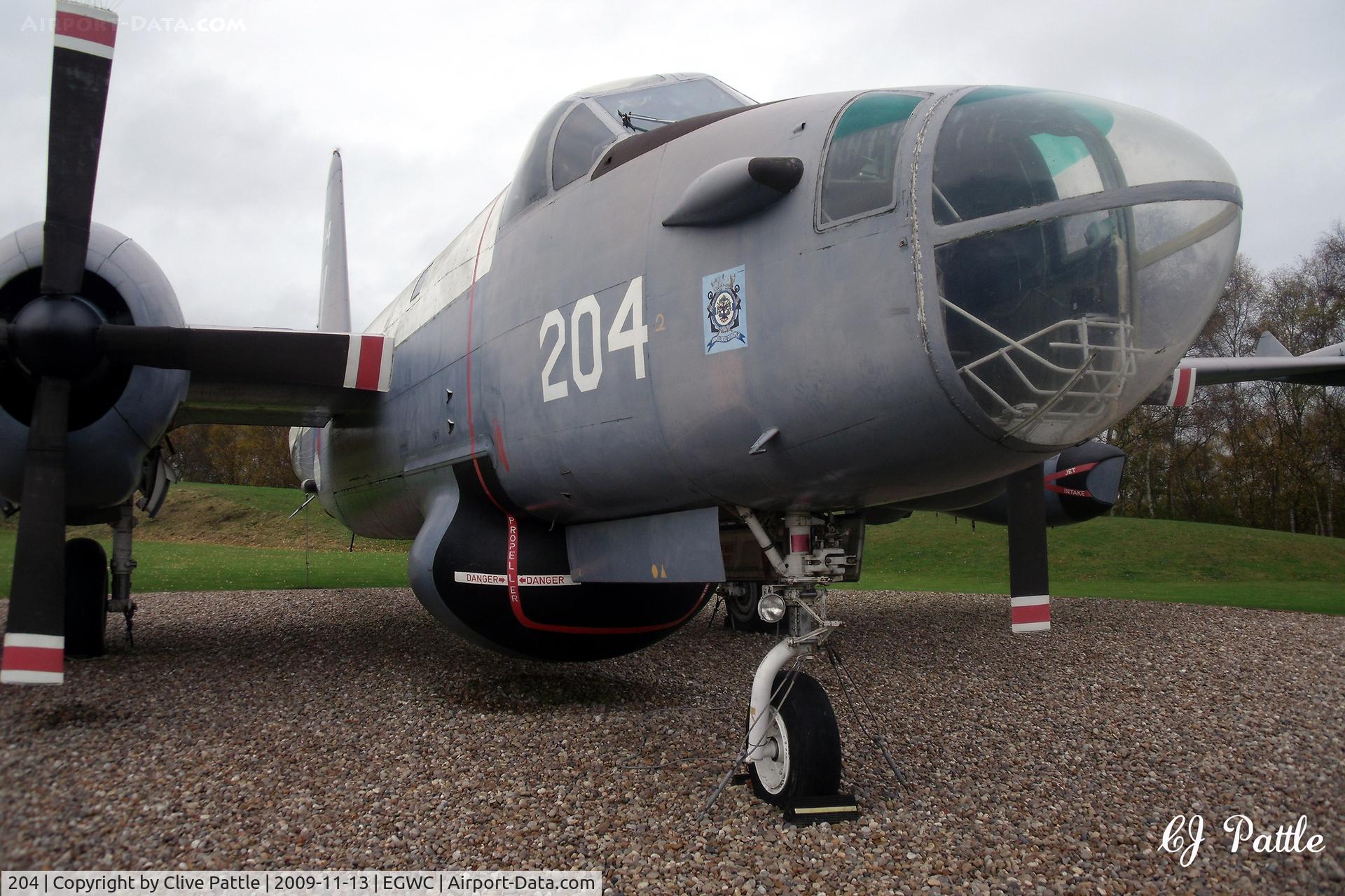 204, Lockheed SP-2H Neptune C/N 726-7251, Preserved within the Royal Air Museum at RAF Cosford EGWC.