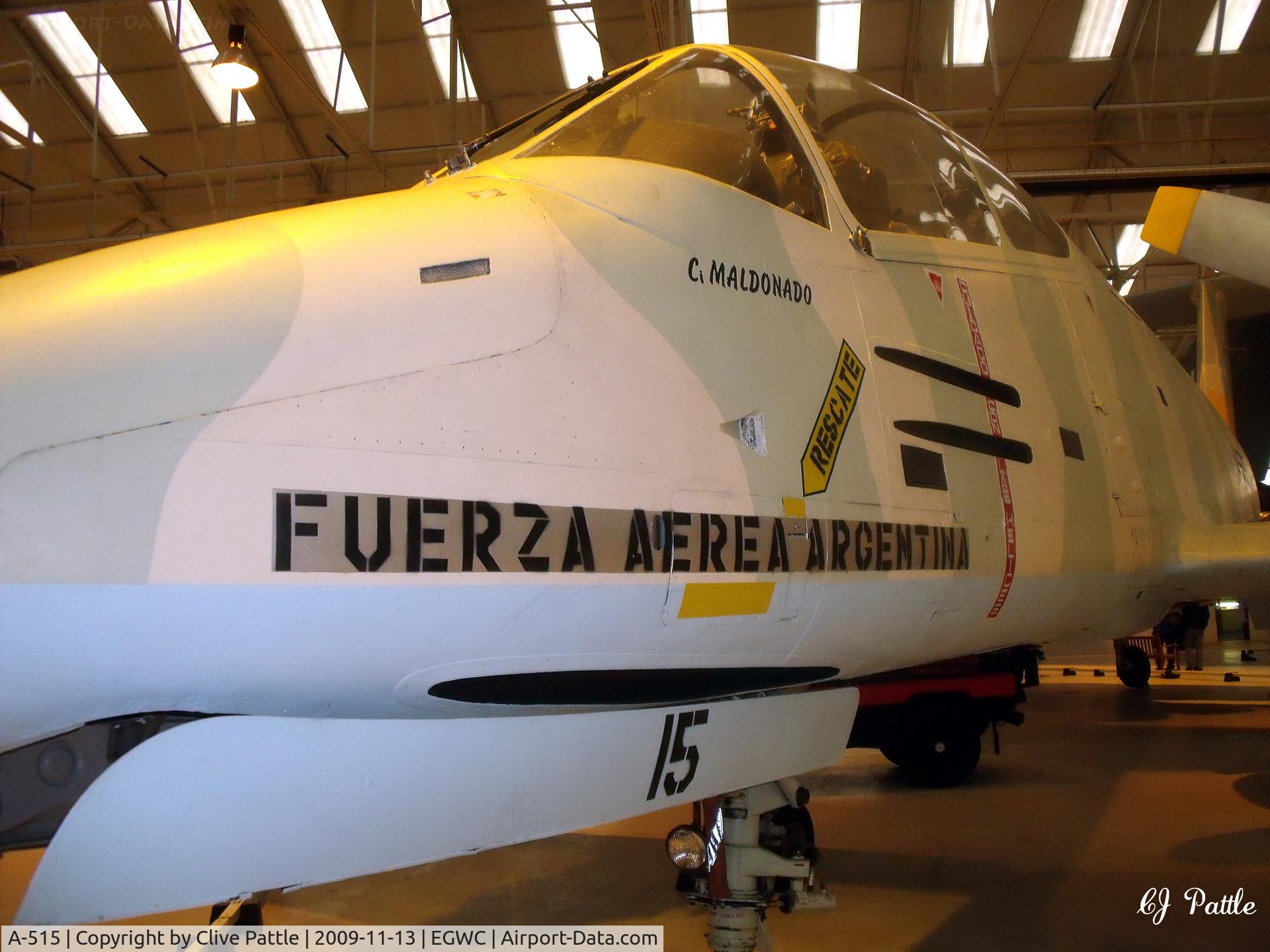 A-515, FMA IA-58A Pucará C/N 018, Preserved within the Royal Air Museum at RAF Cosford EGWC.