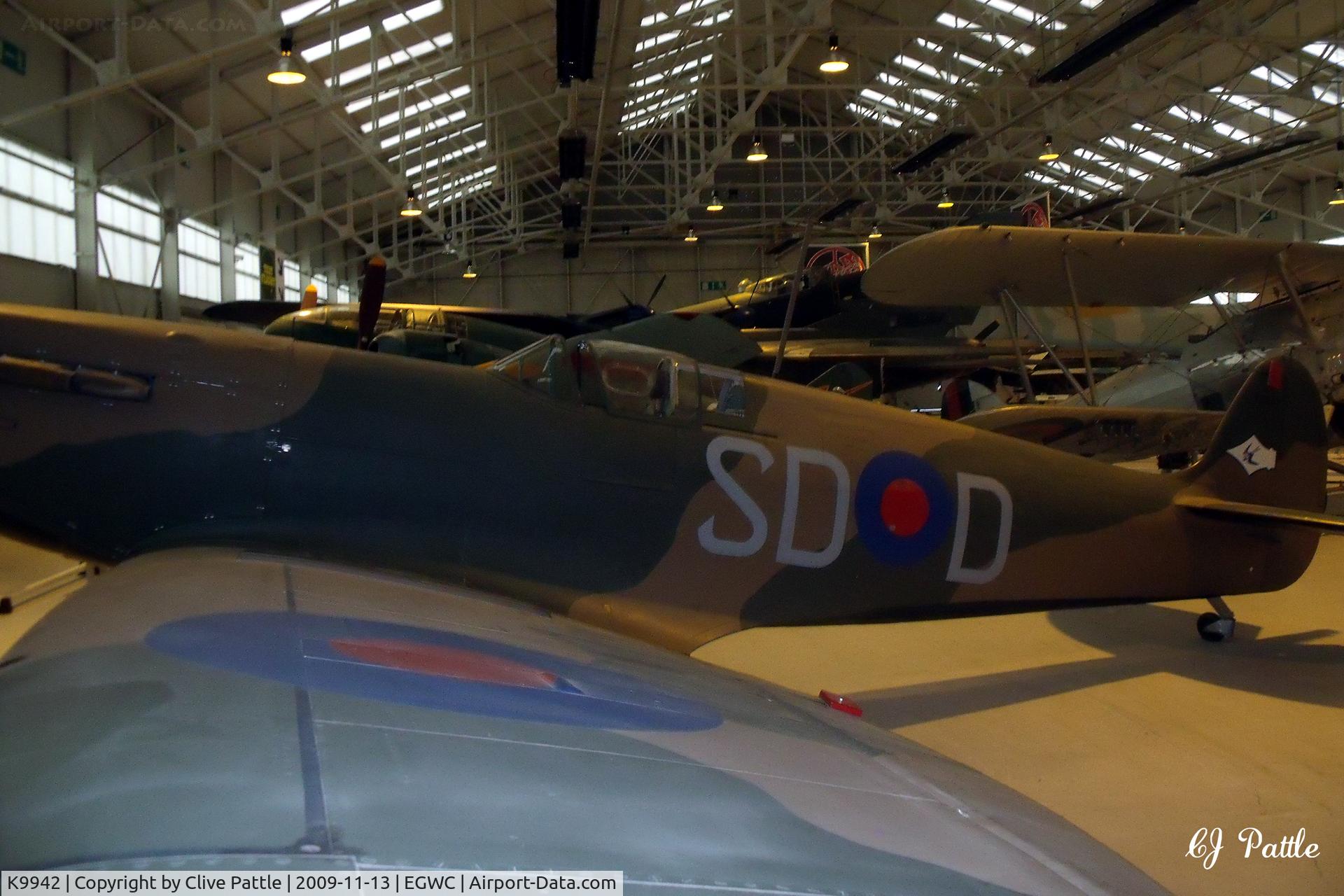 K9942, 1939 Supermarine Spitfire Mk IA C/N 6S/30225, Preserved within the Royal Air Museum at RAF Cosford EGWC.