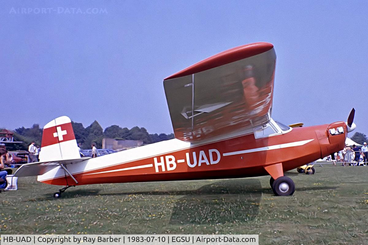 HB-UAD, 1947 Praga E114M C/N 122, Praga E-114M Air Baby [122] Duxford~G 10/07/1983. From a slide.