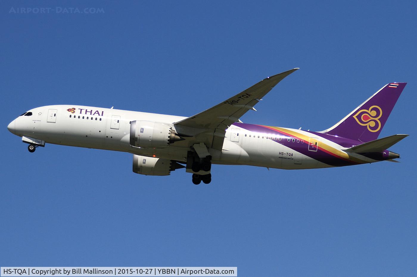 HS-TQA, 2014 Boeing 787-8 Dreamliner C/N 35315, away back to BKK