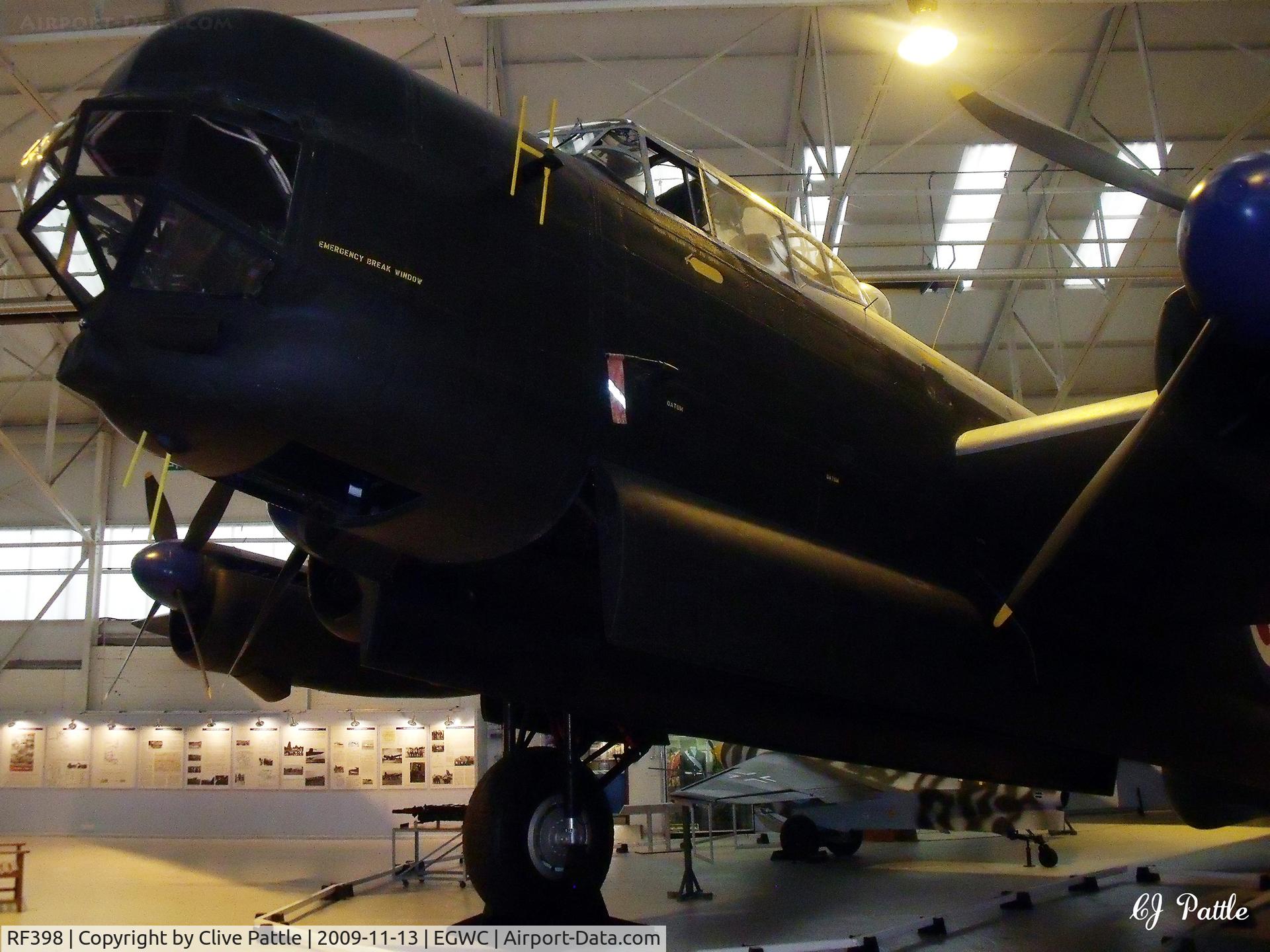 RF398, 1945 Avro 694 Lincoln B.2 C/N Not found RF398, Preserved with the Royal Air Museum at RAF Cosford EGWC.