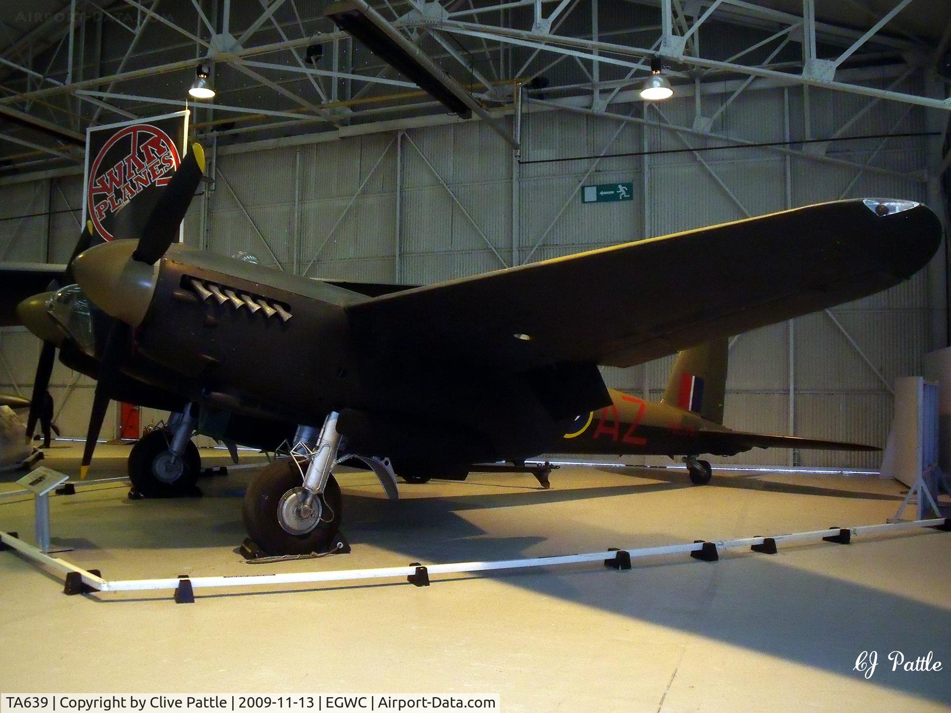 TA639, 1945 De Havilland DH-98 Mosquito TT.35 C/N Not found TA639, Preserved with the Royal Air Museum at RAF Cosford EGWC.