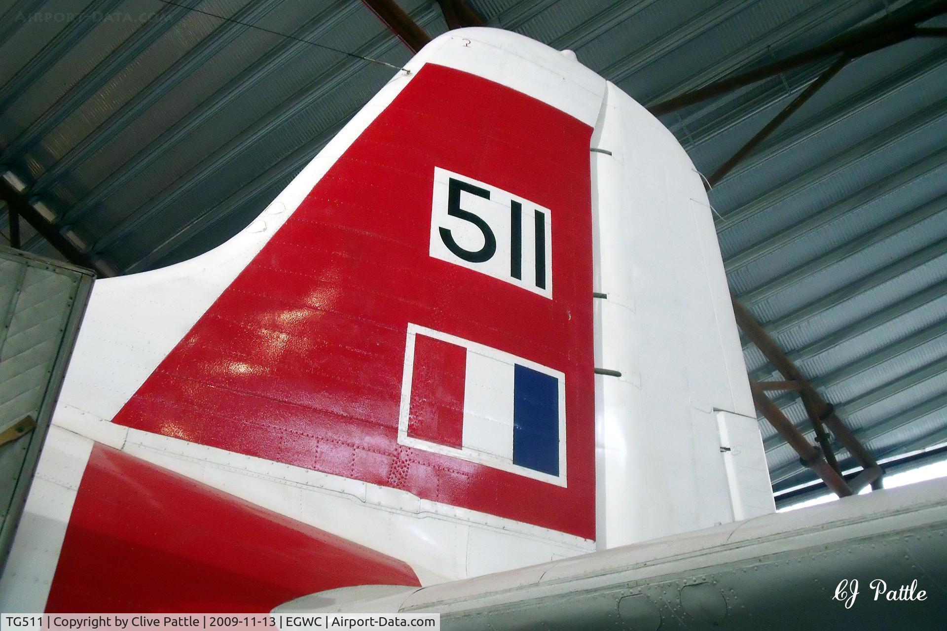 TG511, 1948 Handley Page Hastings T.5 C/N HP67/21, Tail detail - Preserved with the Royal Air Museum at RAF Cosford EGWC.