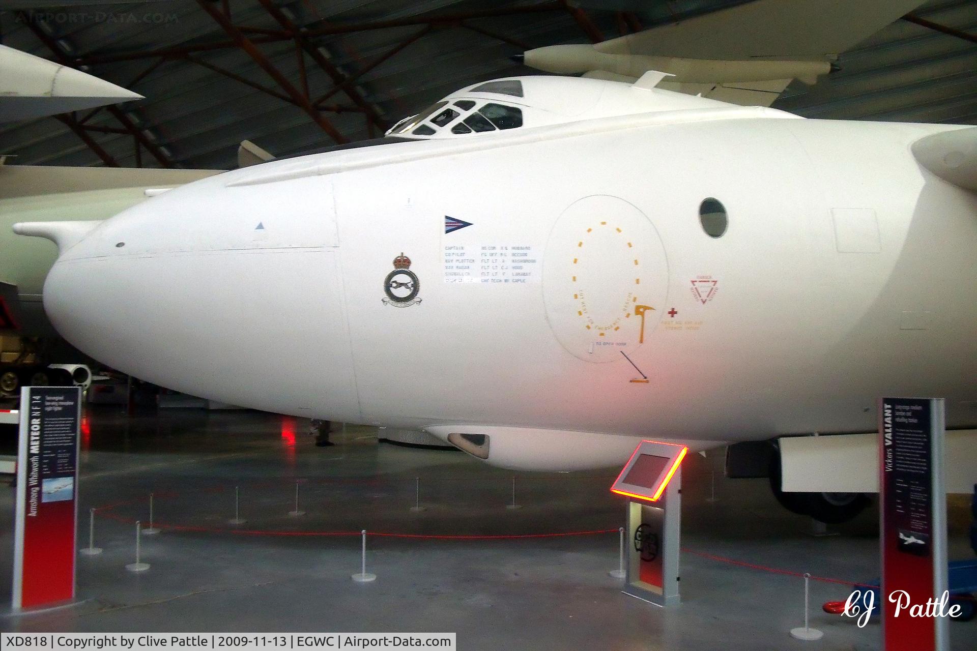 XD818, 1956 Vickers Valiant BK.1 C/N Not Found XD875, Preserved with the Royal Air Museum at RAF Cosford EGWC.