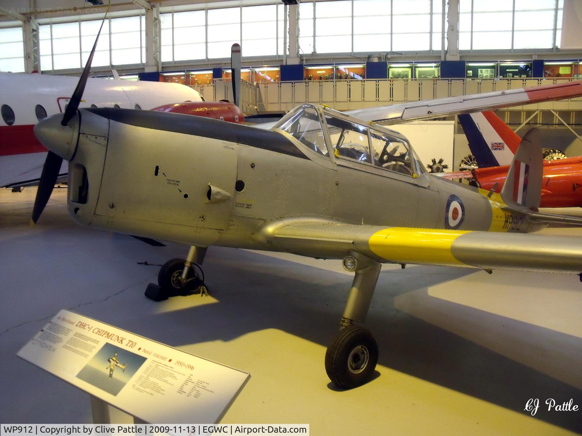 WP912, De Havilland DHC-1 Chipmunk T.10 C/N C1/0786, Preserved with the Royal Air Museum at RAF Cosford EGWC.