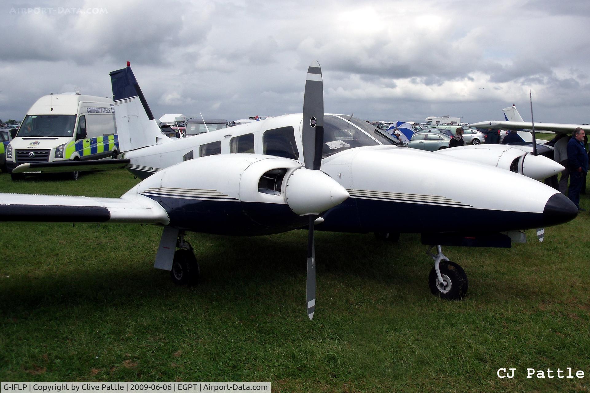 G-IFLP, 1980 Piper PA-34-200T Seneca C/N 34-8070029, On display at the Perth Airshow 2009 held at EGPT