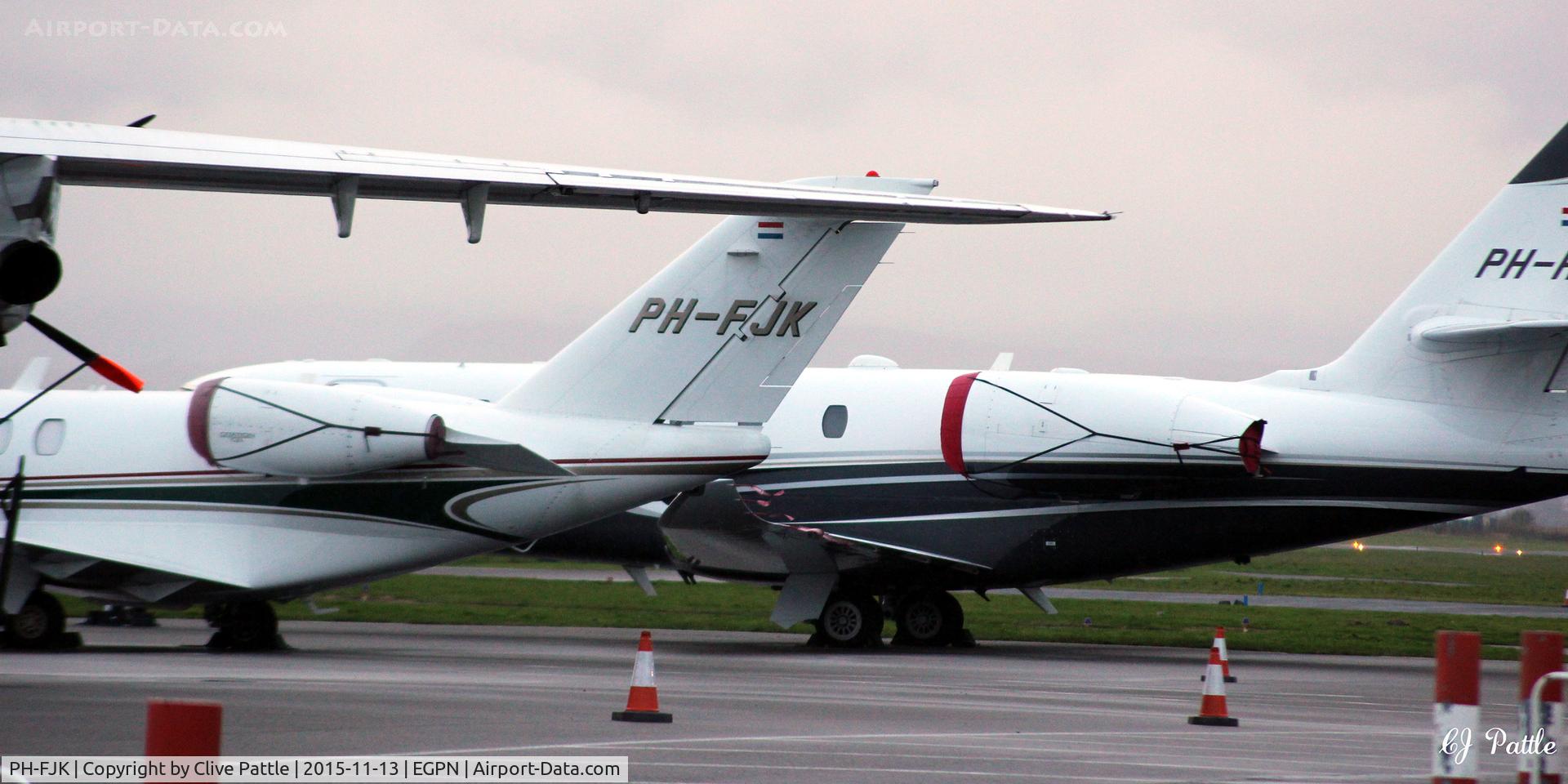 PH-FJK, 2008 Cessna 525B CitationJet CJ3 C/N 525B-0291, Tucked in on the ramp at Dundee Riverside airport EGPN