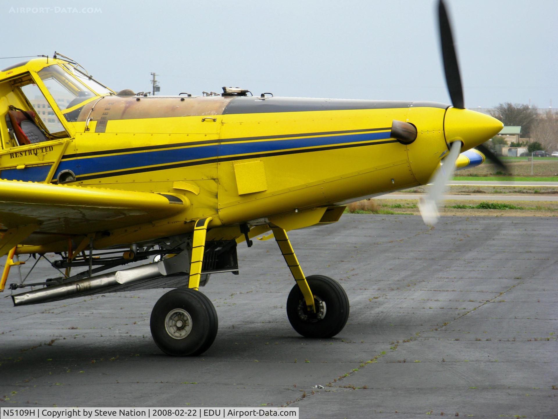 N5109H, 1997 Air Tractor Inc AT-502B C/N 502B-0460, CLOSE-UP NOSE of Farm-Air 1997 Air Tractor AT-502B @ University Airport, Davis, CA