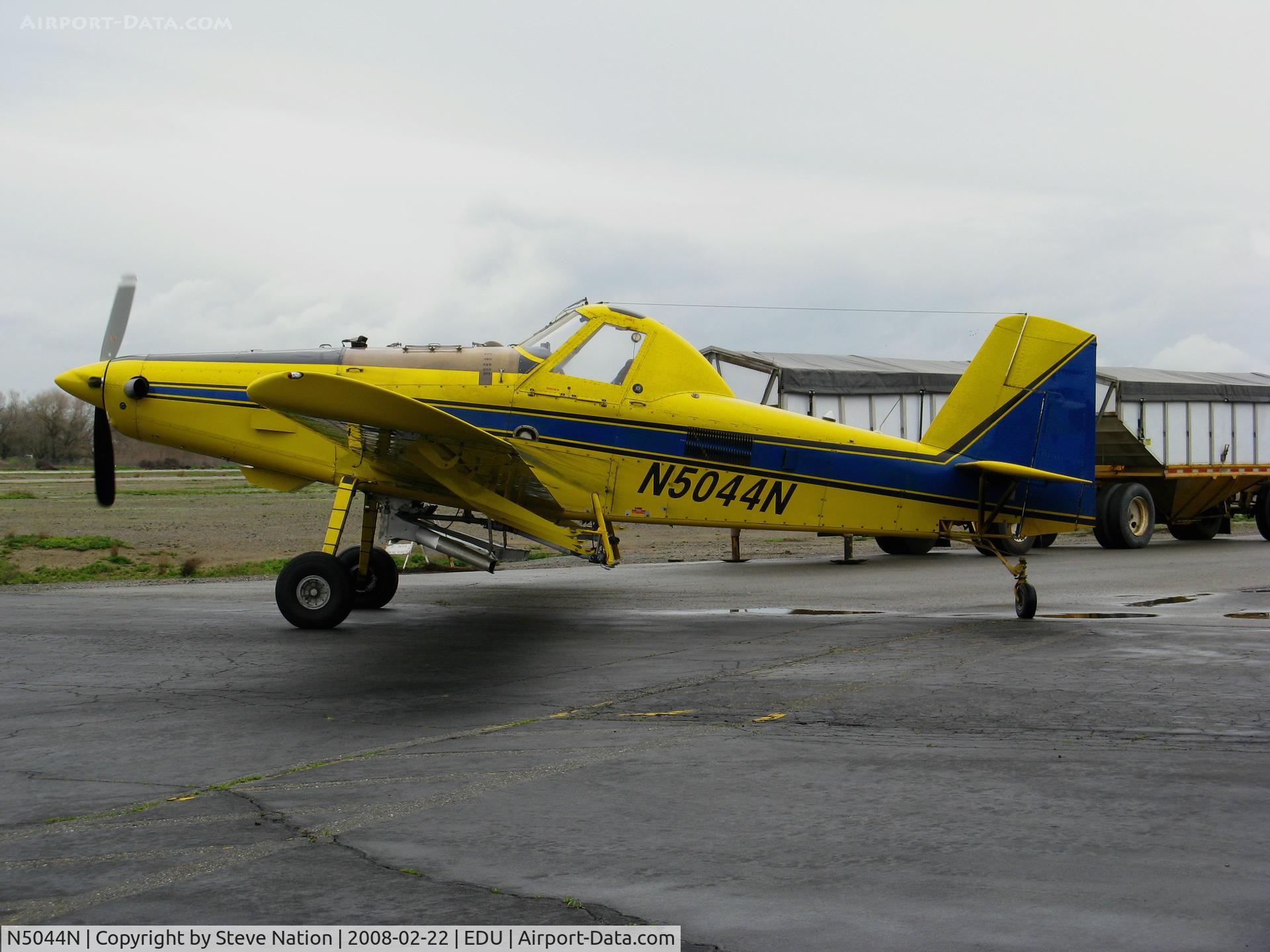 N5044N, 1997 Air Tractor Inc AT-502B C/N 502B-0452, Farm-Air 1997 Air Tractor AT-502B @ University Airport, Davis, CA during rice seeding season