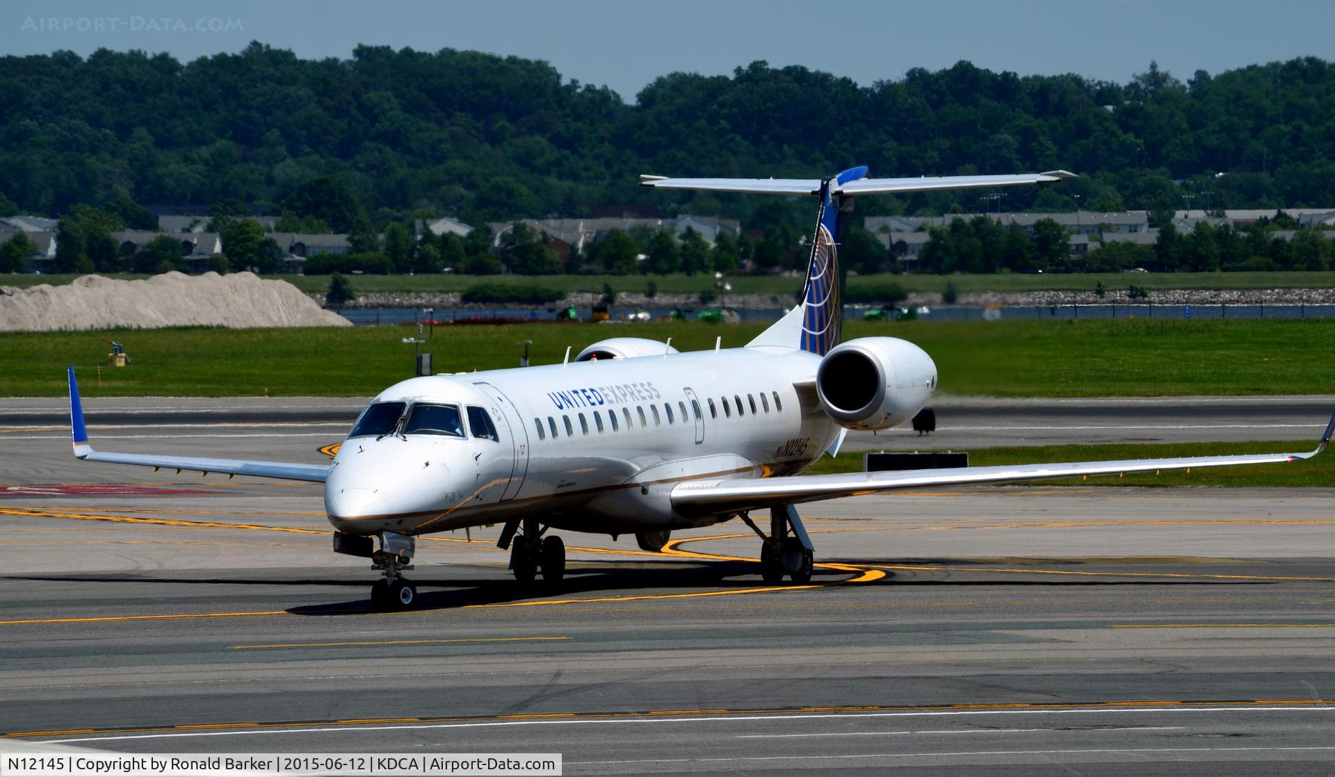 N12145, 2003 Embraer ERJ-145XR (EMB-145XR) C/N 145745, Taxi to park National
