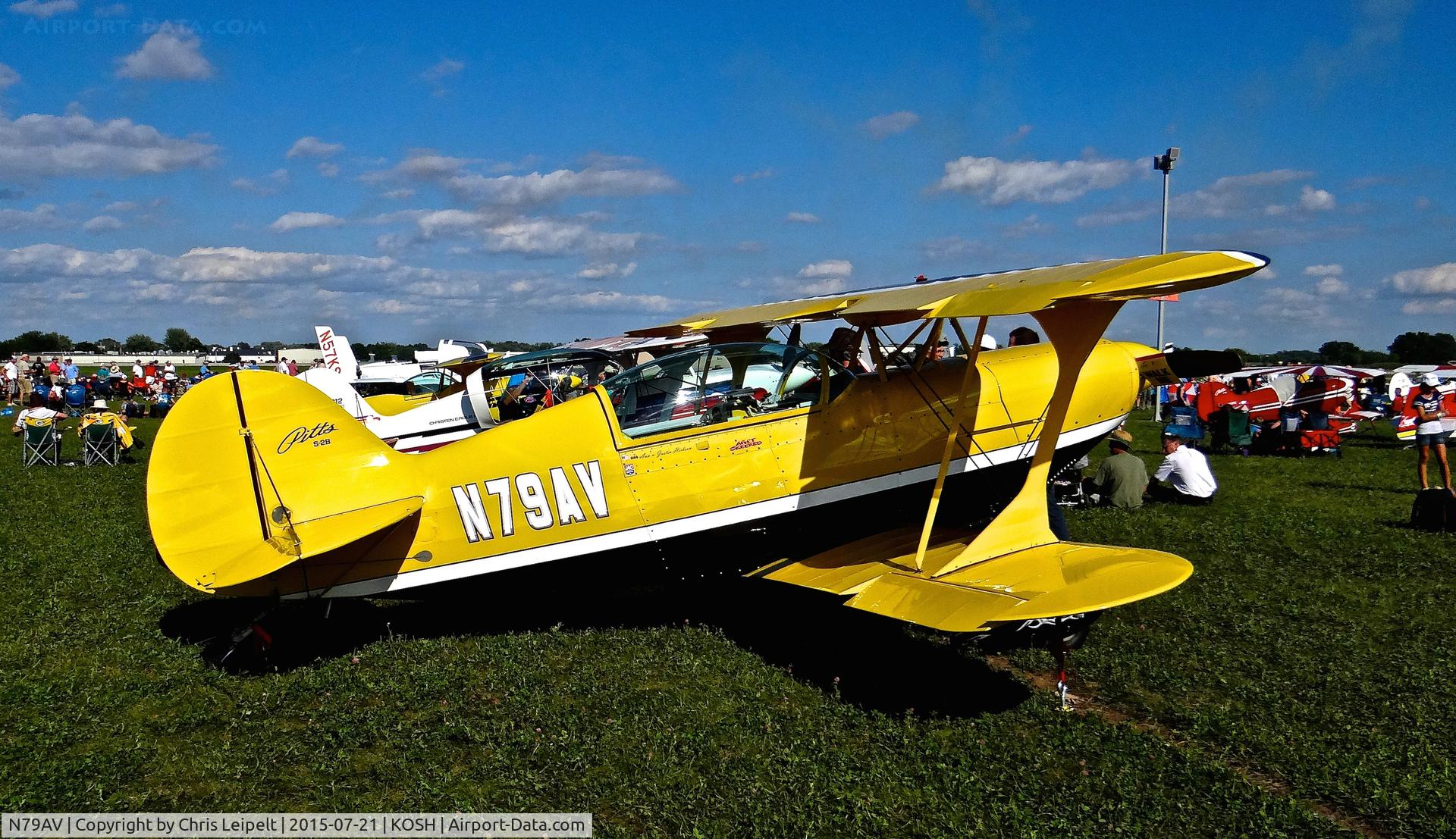 N79AV, 1986 Pitts S-2B Special C/N 5114, Minnesota-based 1986 Pitts S-2B on display at EAA AirVenture 2015.