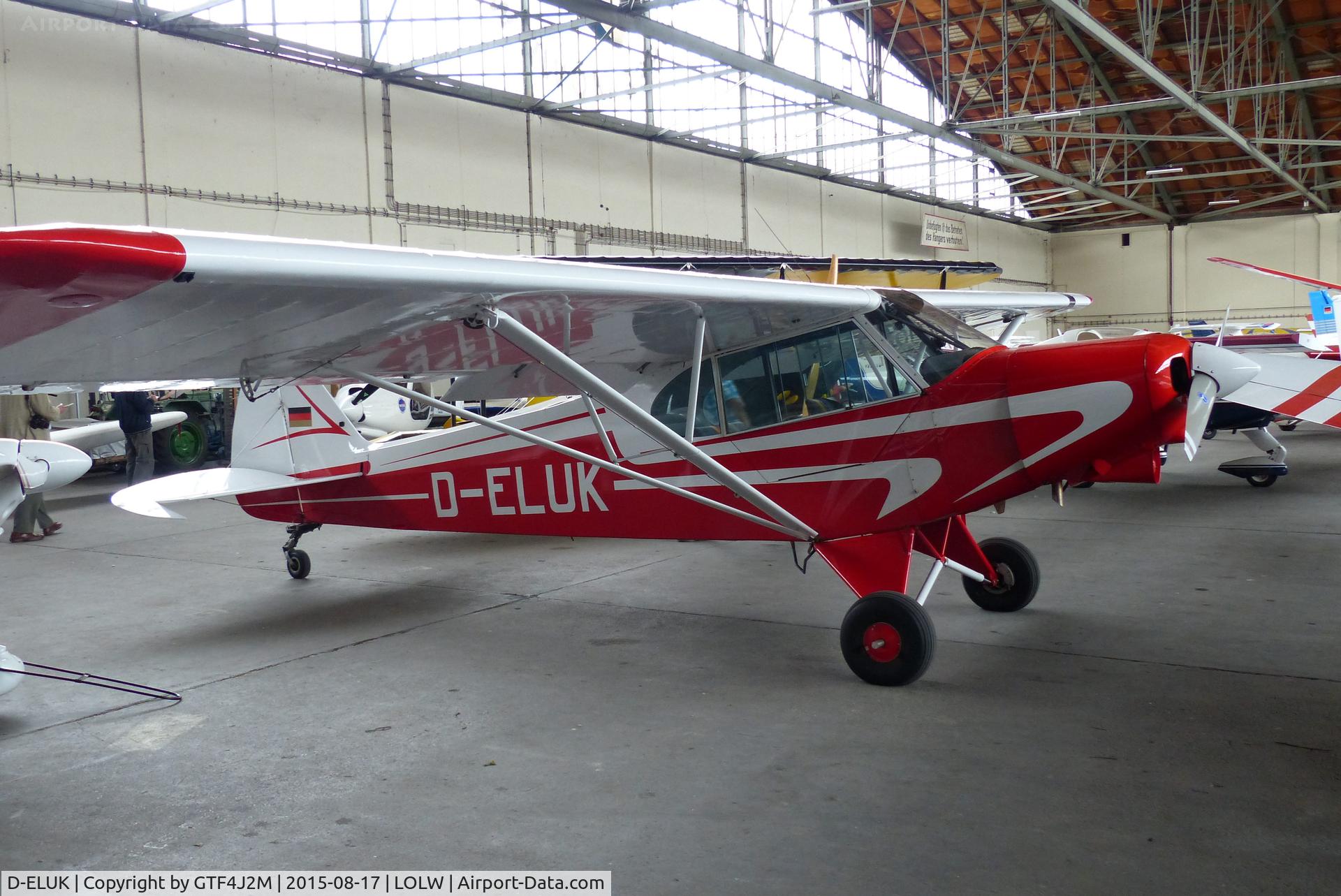 D-ELUK, 1960 Piper PA 18-150 Super Cub C/N 18-7446, D-ELUK at Wels, Austria 17.8.15
