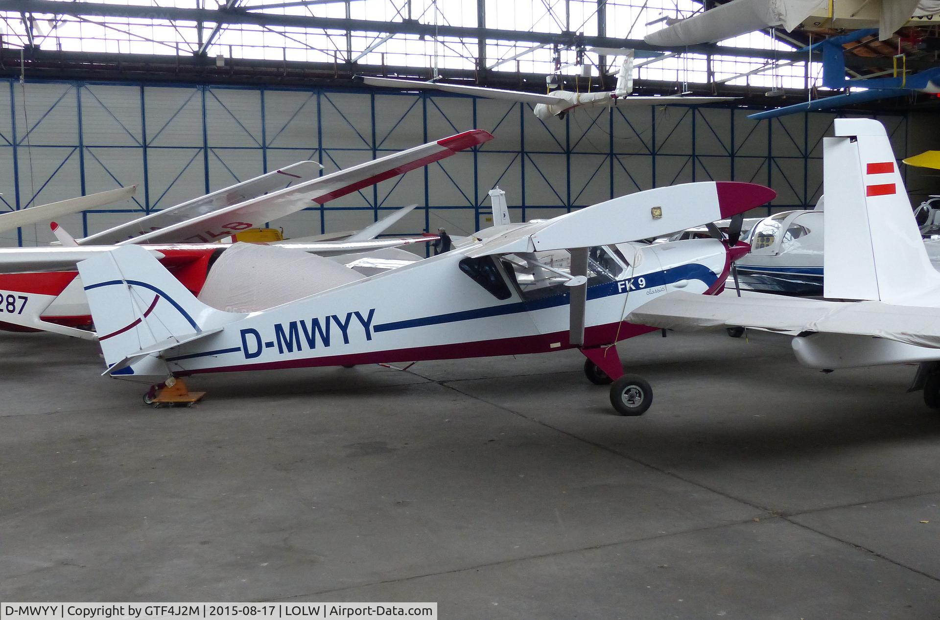 D-MWYY, B & F Funk FK-9 mk II C/N 017, D-MWYY at Wels, Austria 17.8.15