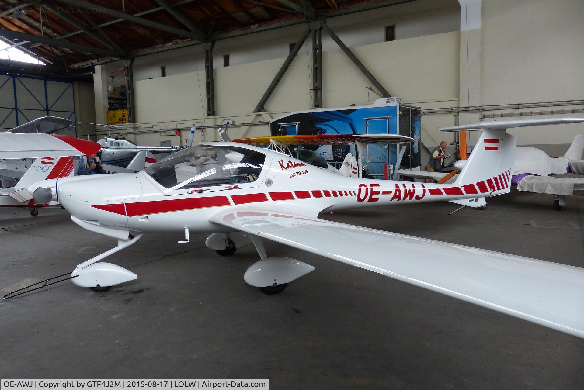 OE-AWJ, Diamond DA-20A-1 Katana C/N 10281, OE-AWJ at Wels, Austria 17.8.15