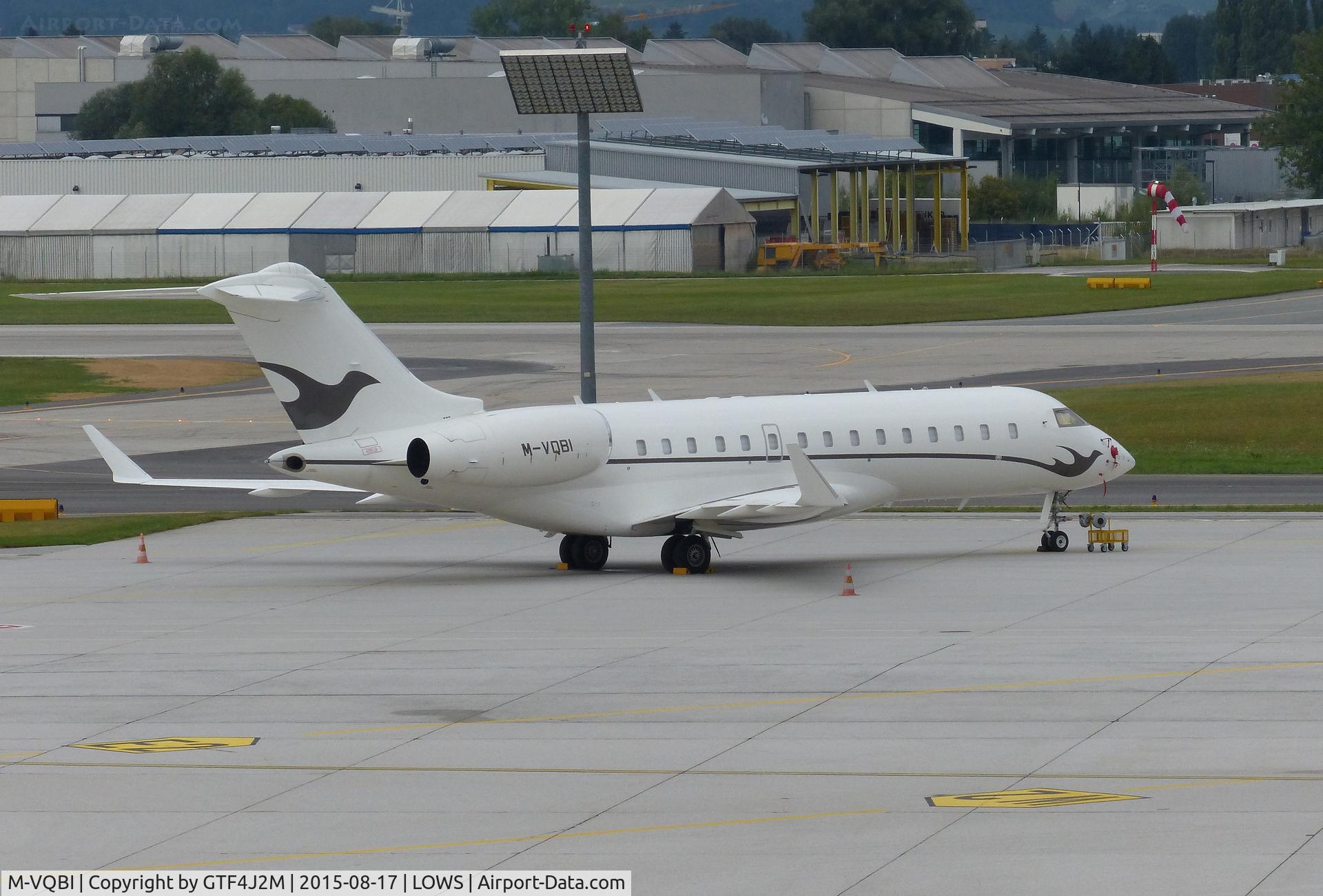 M-VQBI, 2006 Bombardier BD-700-1A10 Global Express C/N 9213, M-VQBI at Salzburg 17.8.15
