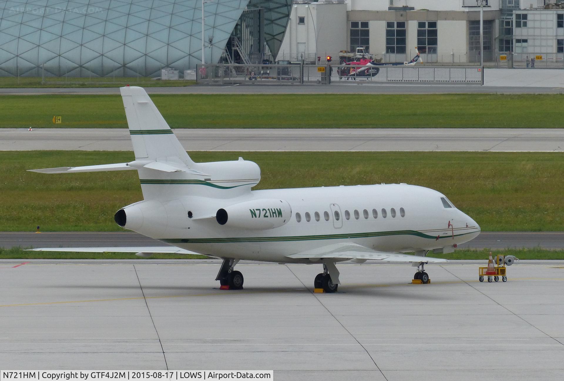 N721HM, 1996 Dassault Falcon 900 C/N 158, N721HM at Salzburg 17.8.15