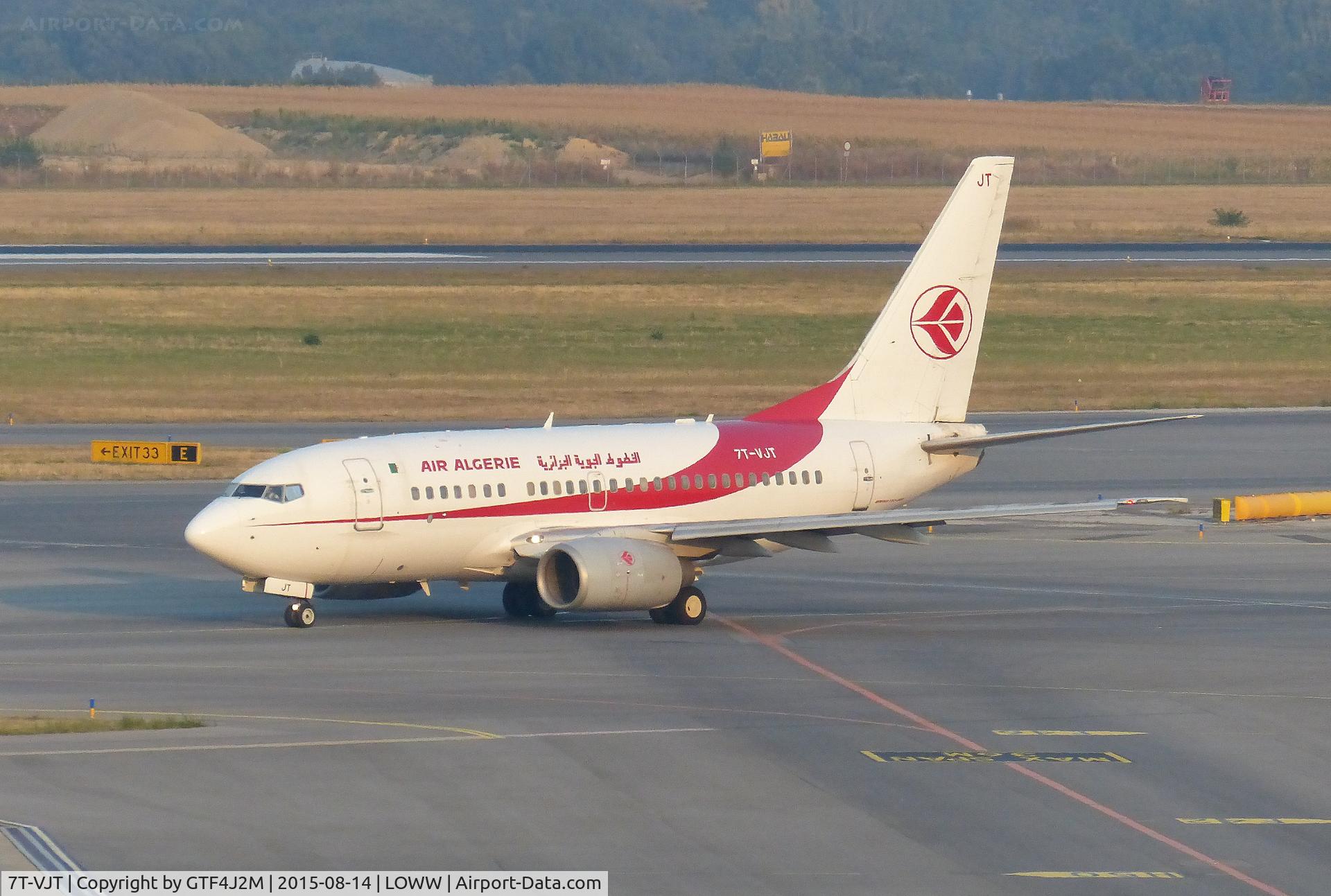7T-VJT, 2002 Boeing 737-6D6 C/N 30546, 7T-VJT at Vienna 14.8.15