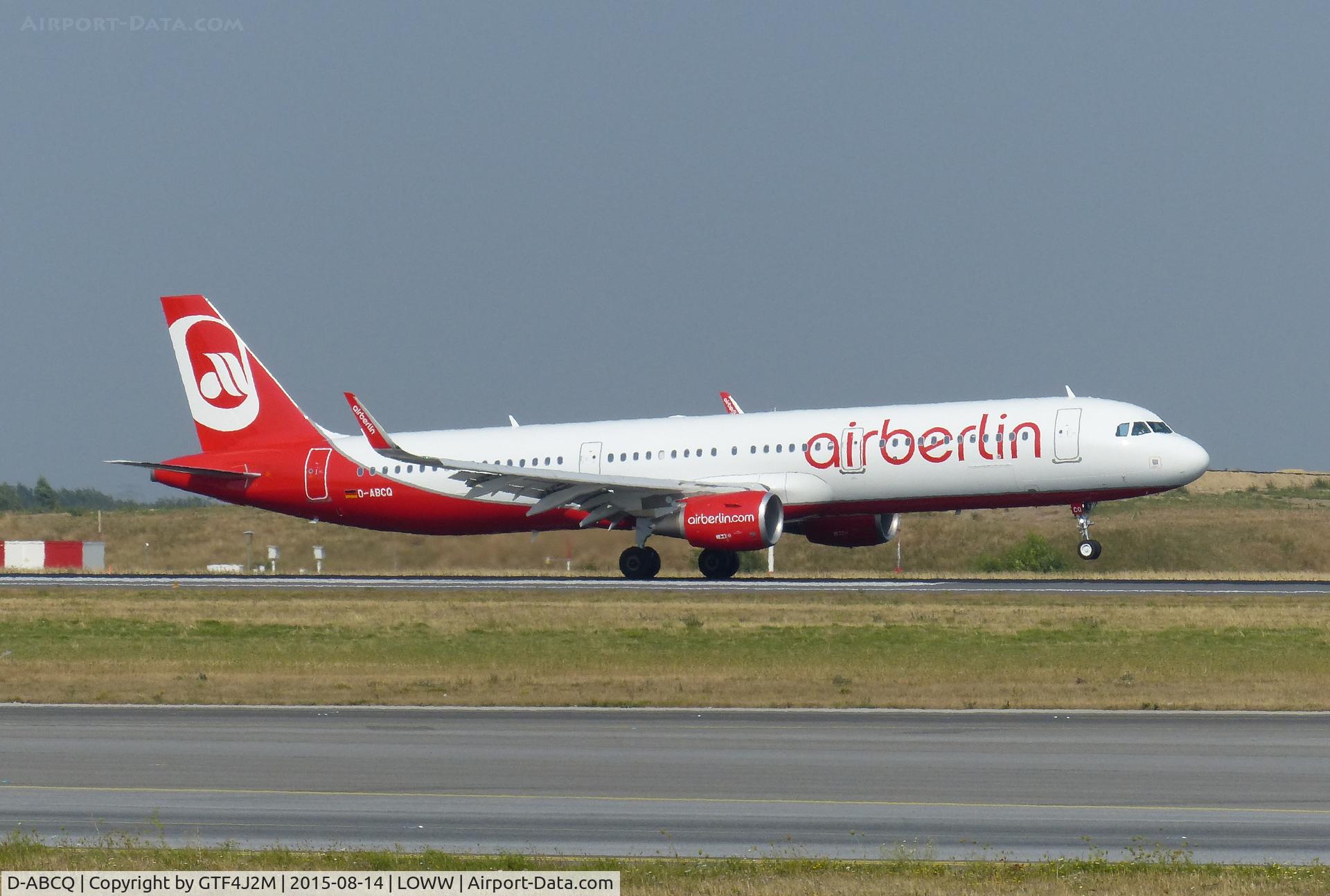 D-ABCQ, 2015 Airbus A321-211 C/N 6639, D-ABCQ at Vienna 14.8.15