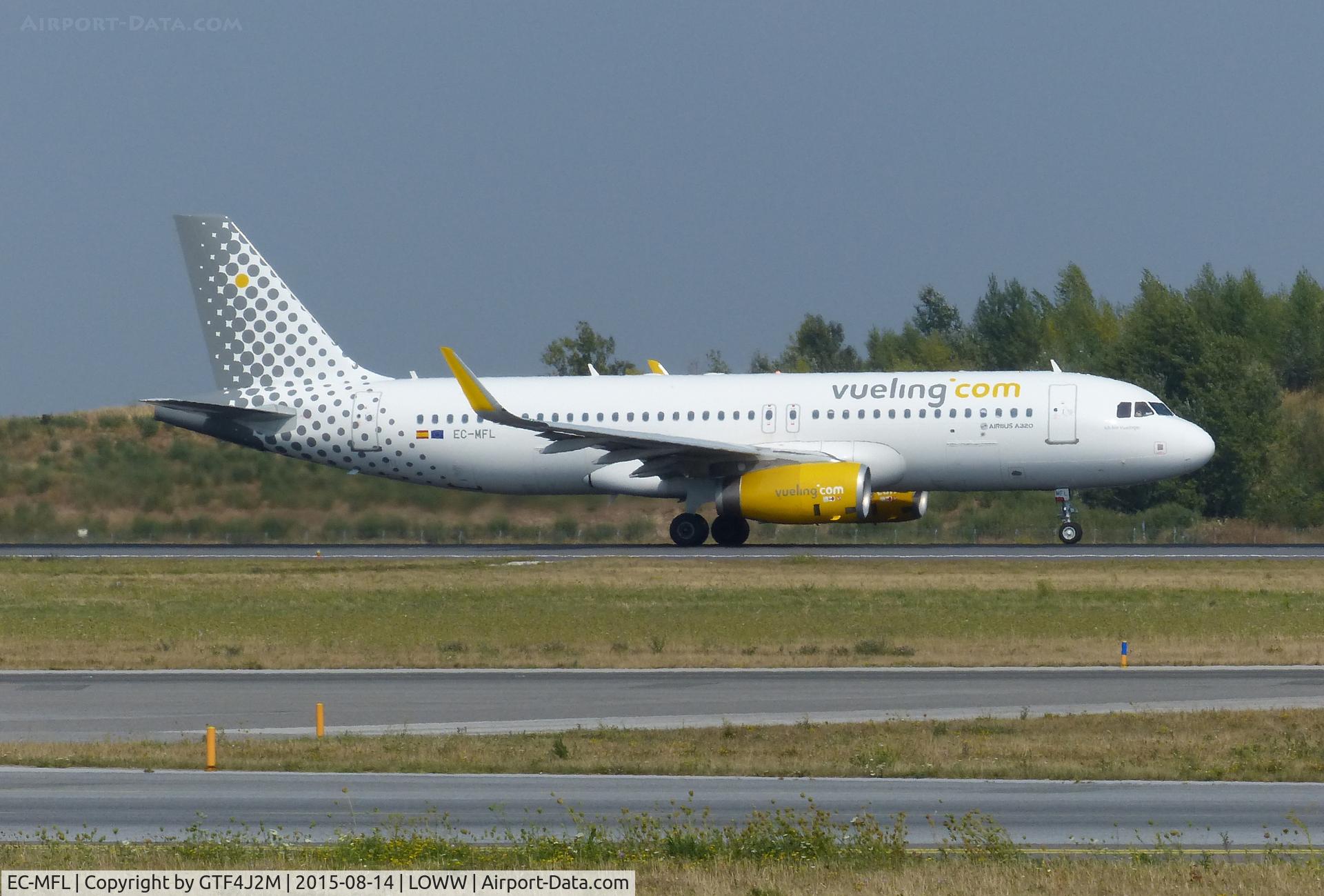 EC-MFL, 2015 Airbus A320-232 C/N 6557, EC-MFL at Vienna 14.8.15