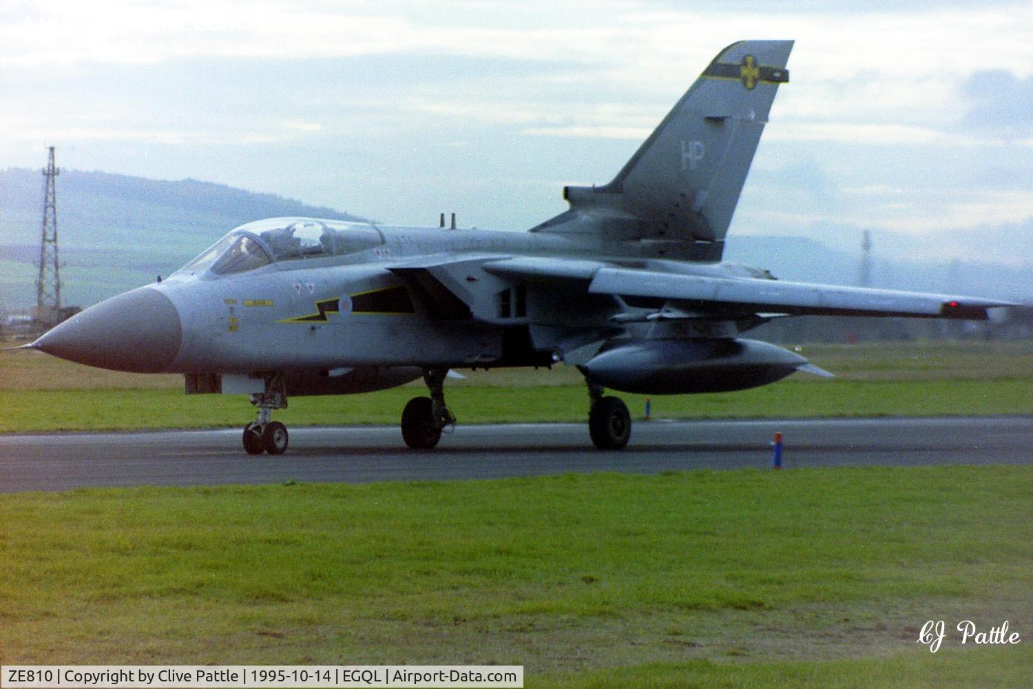 ZE810, 1988 Panavia Tornado F.3 C/N 3324, Scanned from print - Coded 'HP' of RAF 111 Sqn taxies out at RAF Leuchars EGQL