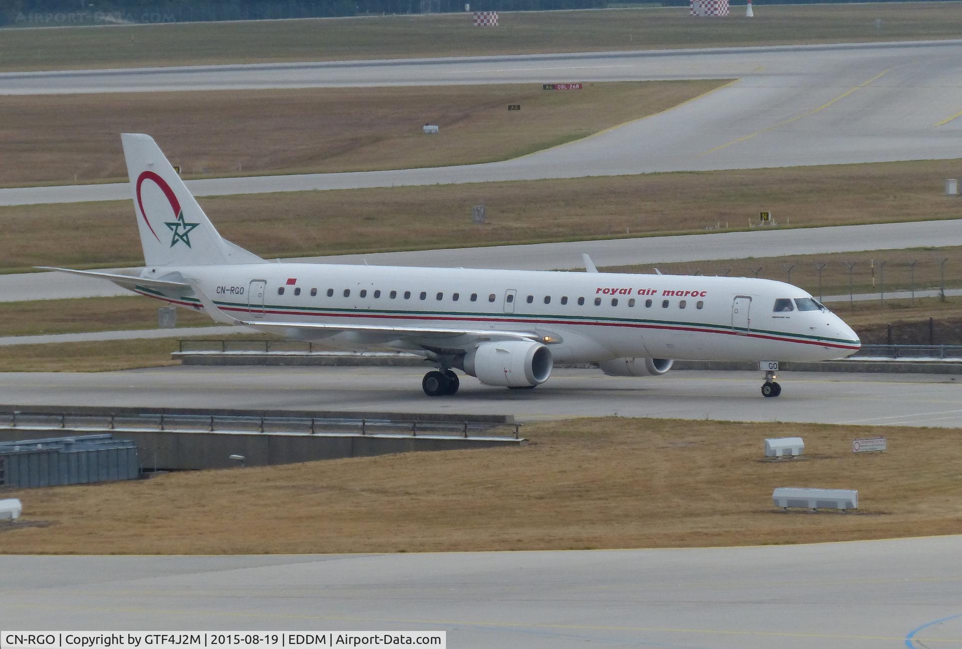 CN-RGO, 2014 Embraer 190AR (ERJ-190-100IGW) C/N 19000680, CN-RGO at Munich 19.8.15