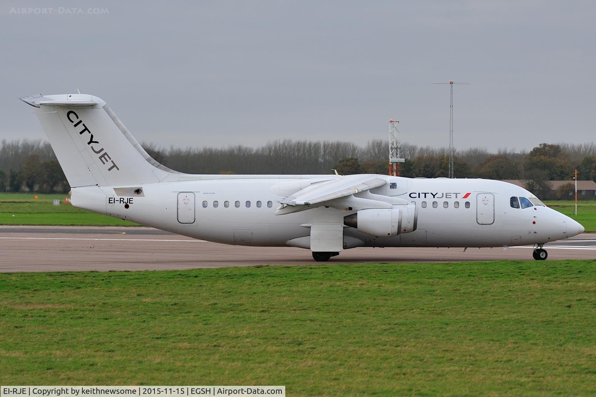 EI-RJE, 1998 BAE Systems Avro 146-RJ85 C/N E.2335, Leaving following maintenance.