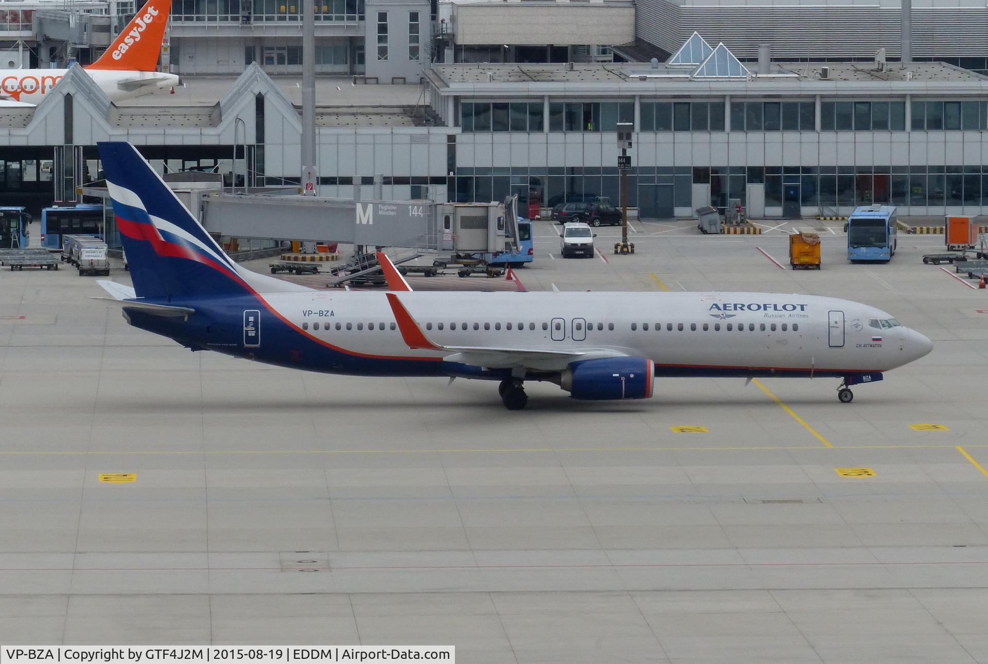 VP-BZA, 2014 Boeing 737-8LJ C/N 41198, VP-BZA at Munich 19.8.15