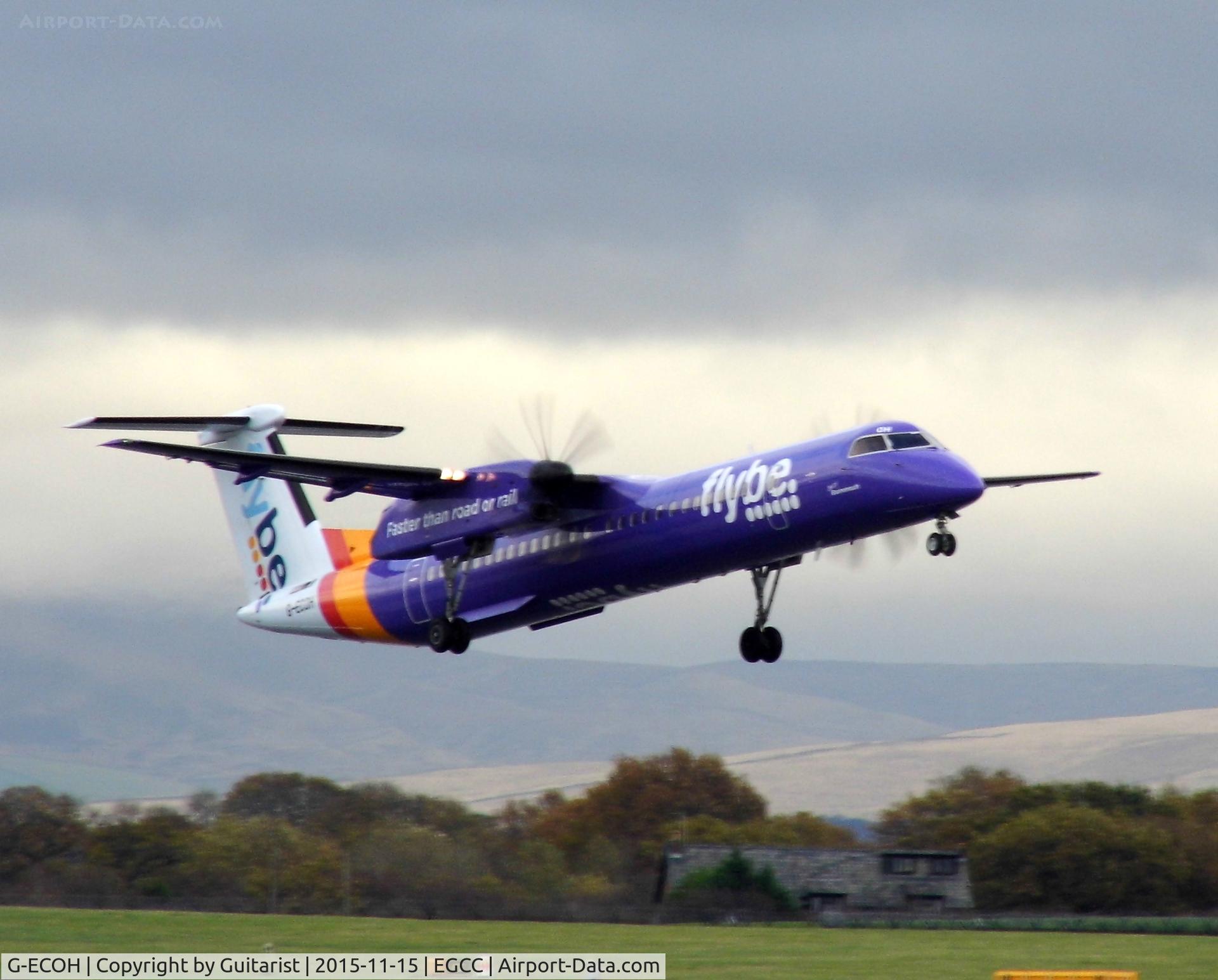 G-ECOH, 2008 De Havilland Canada DHC-8-402Q Dash 8 C/N 4221, At Manchester