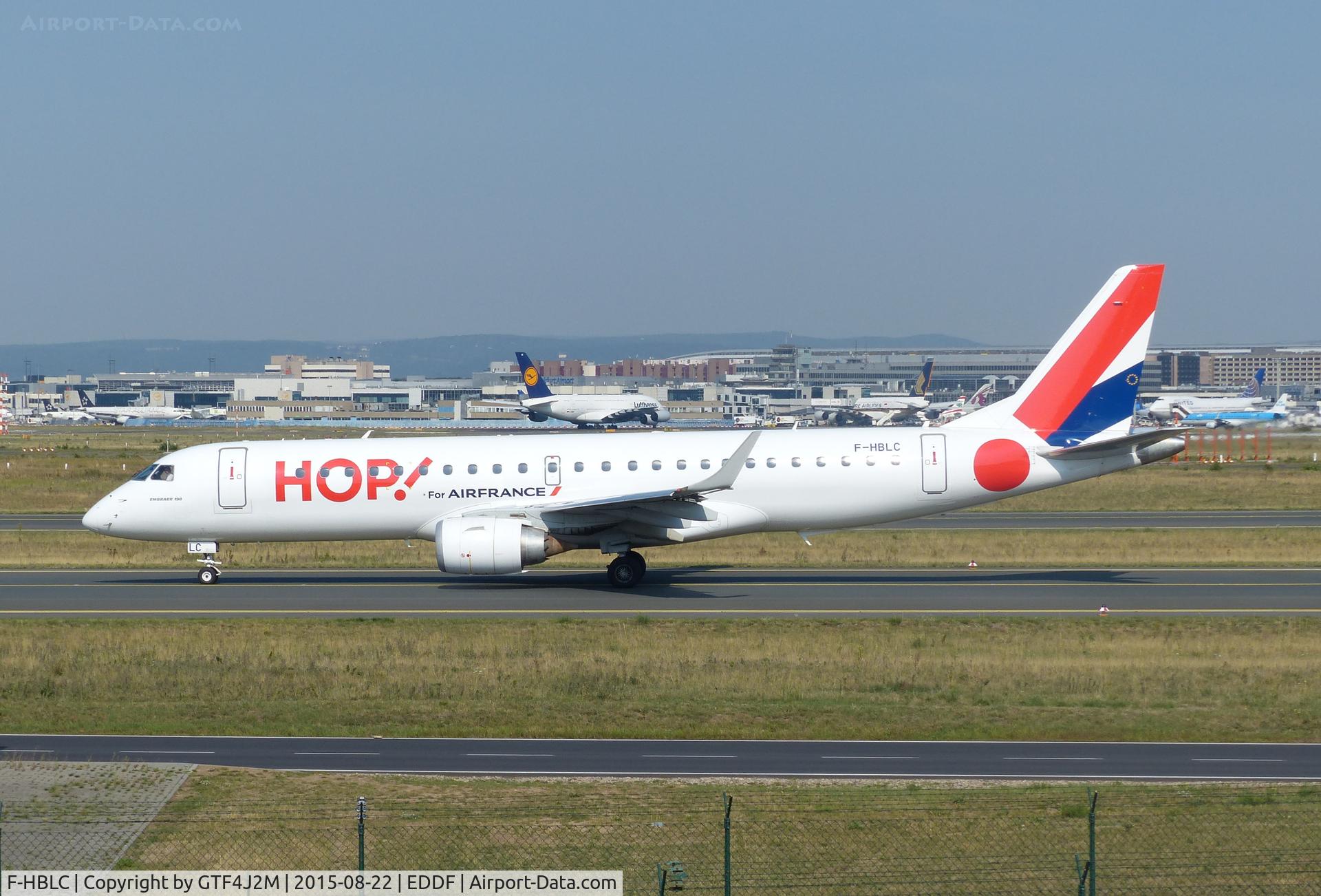 F-HBLC, 2007 Embraer 190AR (ERJ-190-100IGW) C/N 19000080, F-HBLC  at Frankfurt 22.8.15