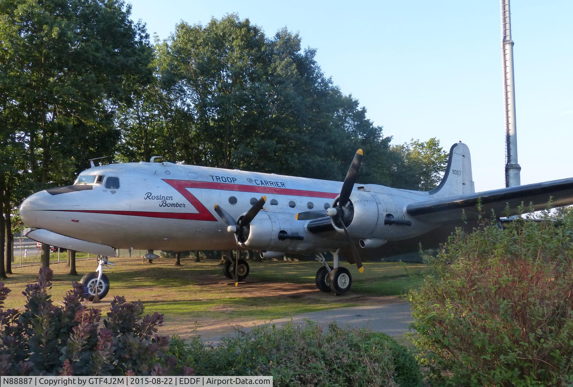N88887, 1944 Douglas DC-4 Skymaster C/N 27289, N88887 '9063' at the Memorial Garden, Frankfurt Airport 22.8.15