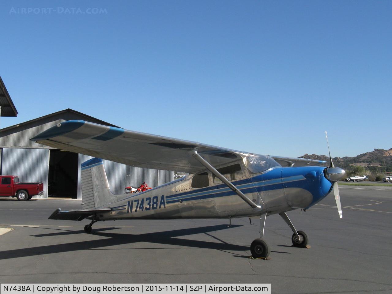 N7438A, 1956 Cessna 172 C/N 29538, 1956 Cessna 172, Continental O-300 145 Hp 6 cylinder. Straight tail, First year of 172 production, conversion to taildragger, beautiful airplane