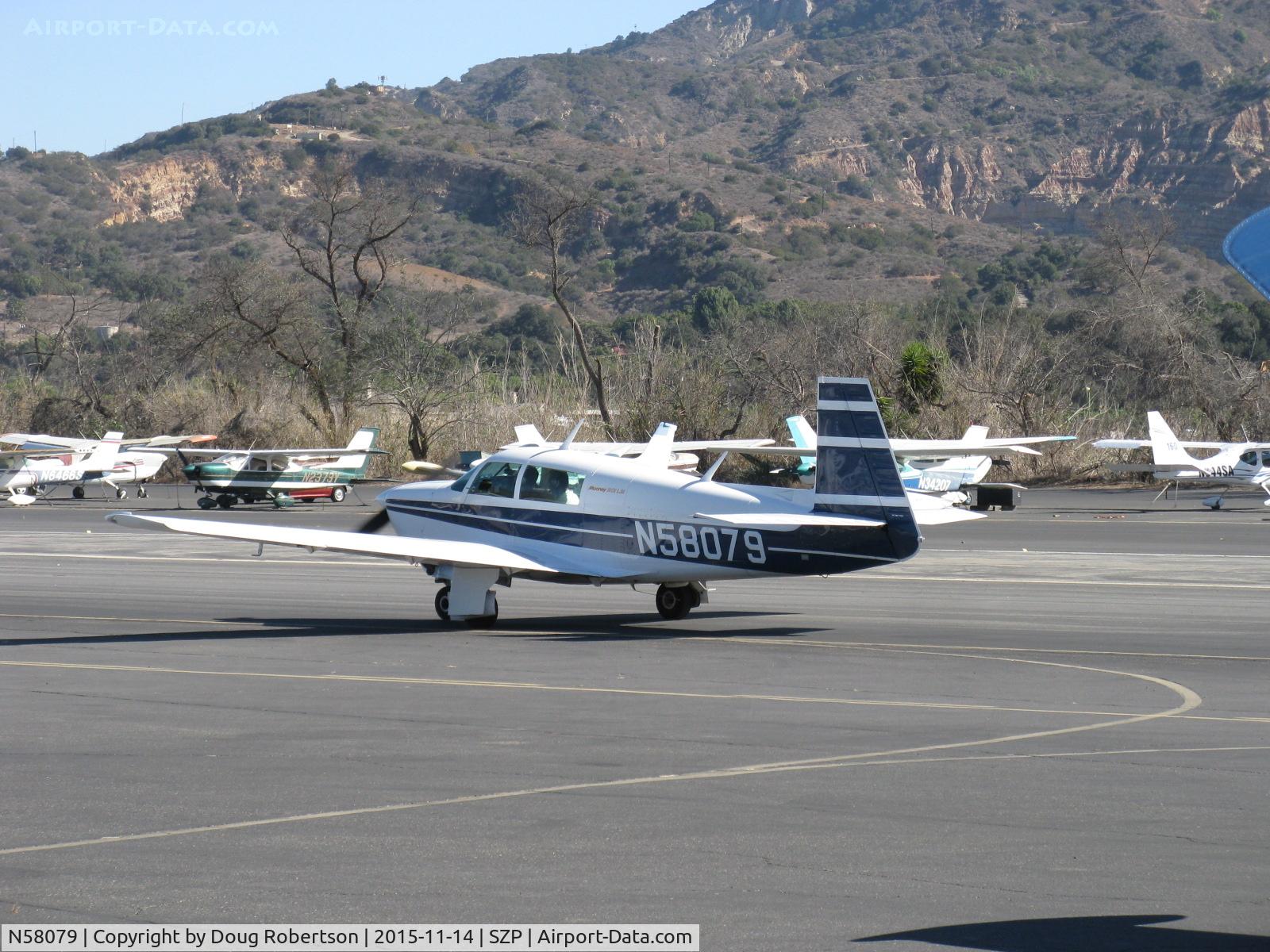 N58079, Mooney M20J 201 C/N 24-1638, 1987 Mooney M20J 201LM (Lean Machine), Lycoming IO-360-A3B6D 200 Hp, taxi to Rwy 22
