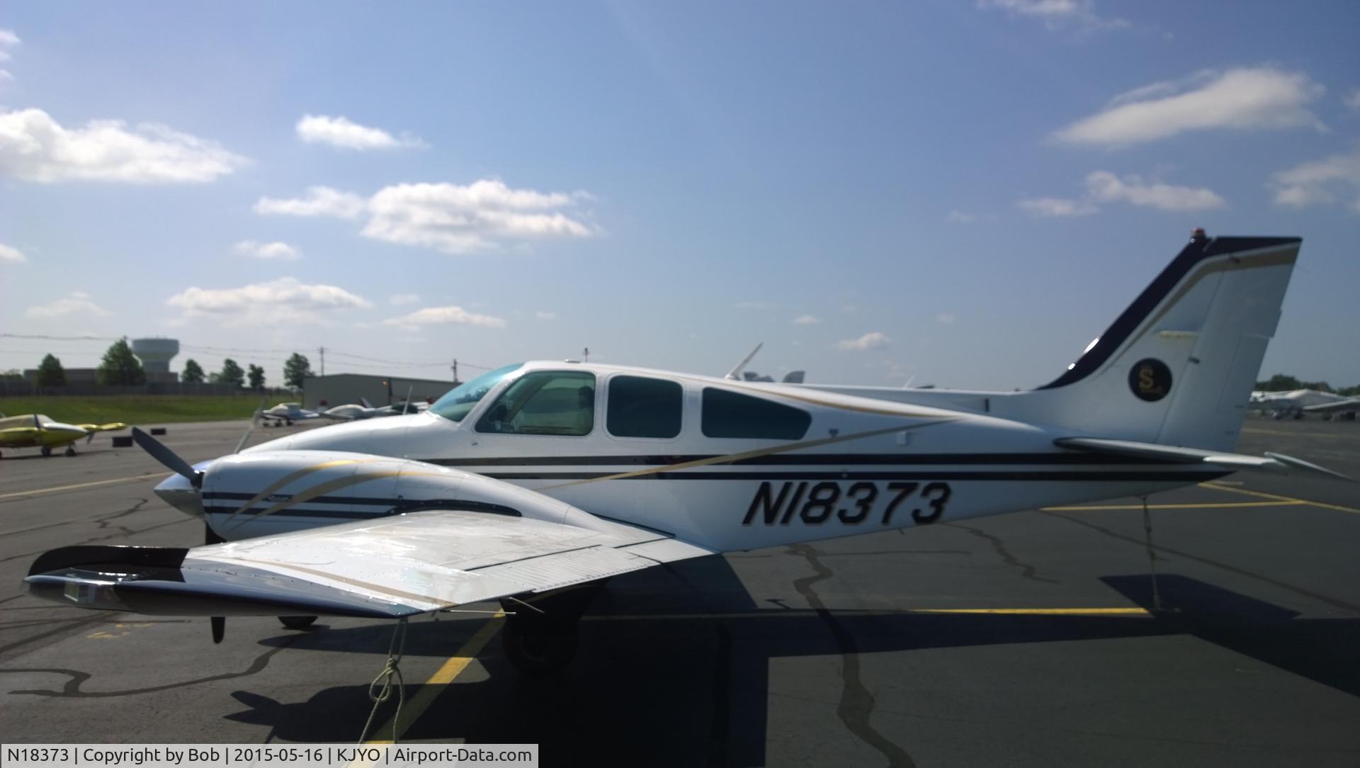 N18373, 1981 Beech 95-B55 (T42A) Baron C/N TC-2415, This is a gorgeous bird!  ...my focus was off on the phone.