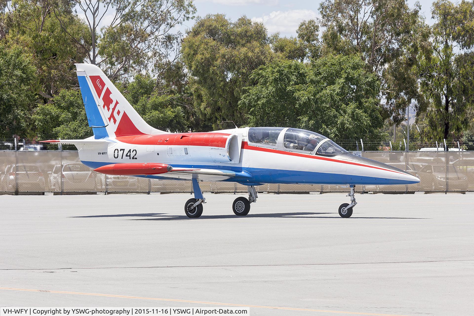VH-WFY, 1976 Aero L-39C Albatros C/N 630742, Aero L-39C Albatros (VH-WFY) taxiing at Wagga Wagga Airport.