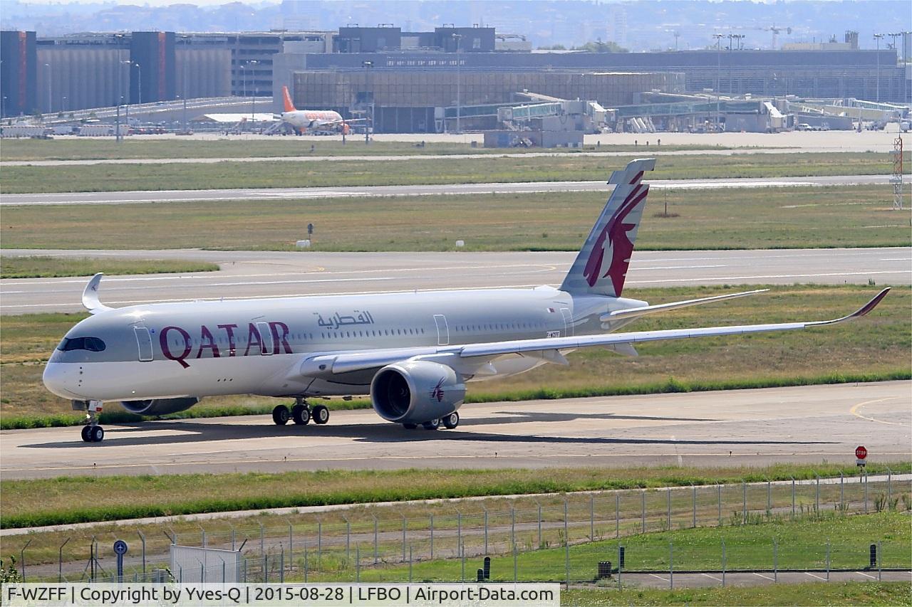 F-WZFF, 2015 Airbus A350-941 C/N 011, Airbus A350-941, Taxiing to holding point rwy 14R, Toulouse-Blagnac airport (LFBO-TLS)