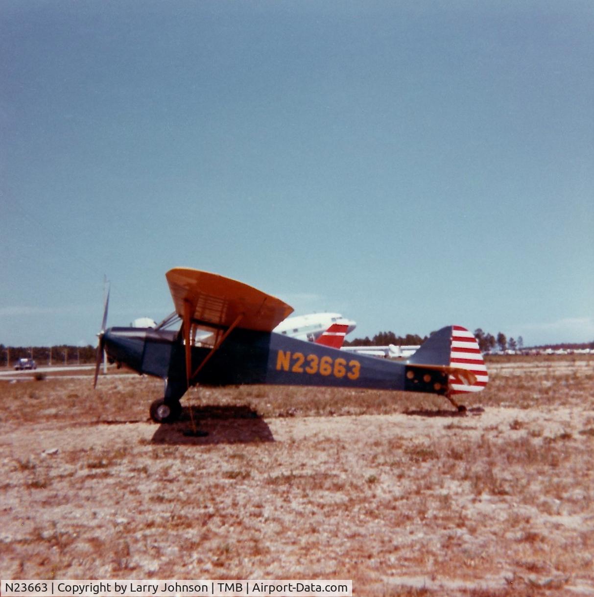 N23663, 1939 Taylorcraft BC C/N 1394, I shot this at the new Tamiami airport in the early 1970's.