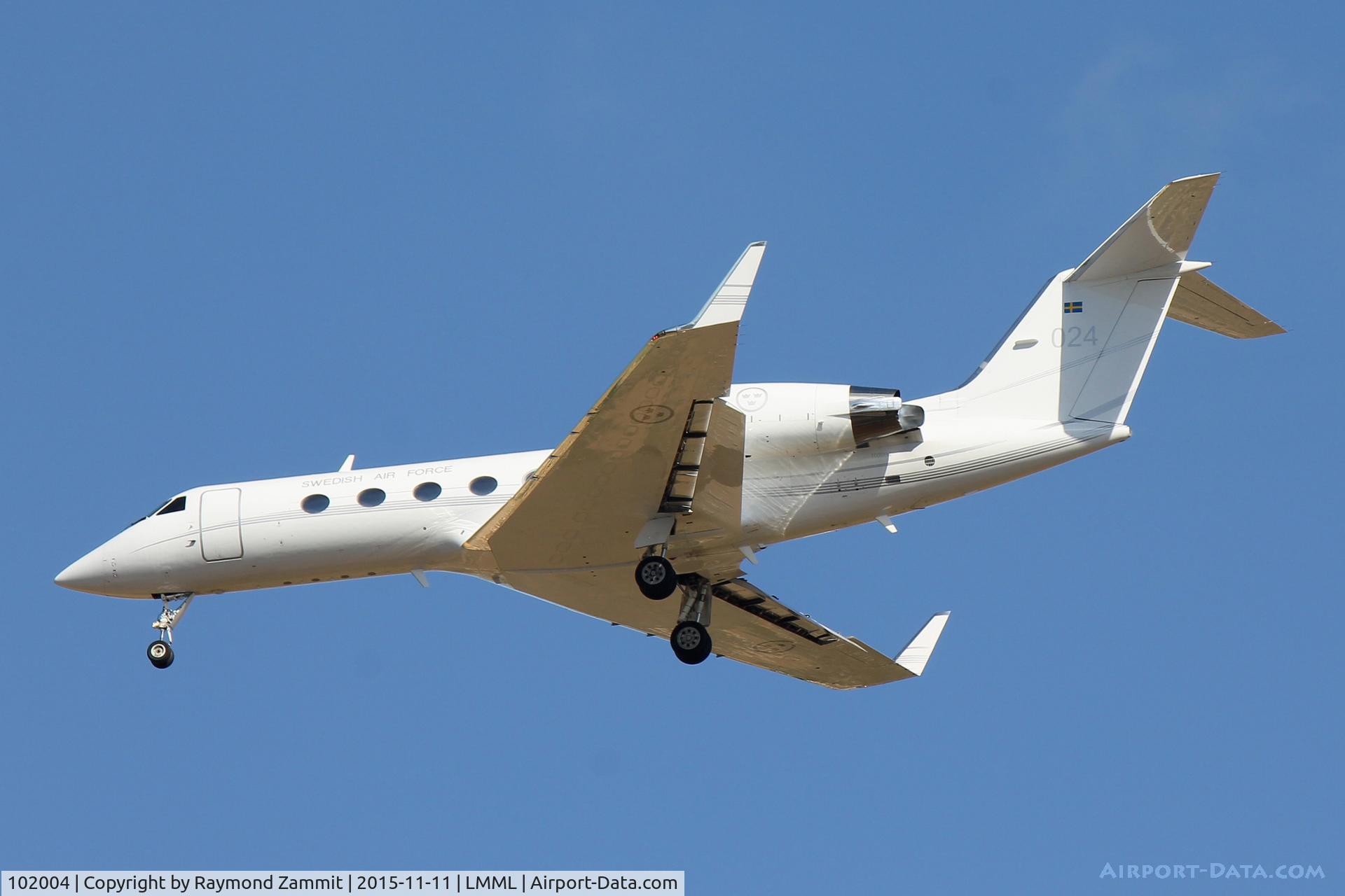 102004, Gulfstream Aerospace Tp102C (Gulfstream IV) C/N 1274, Gulfstream IV 102004(024) swedish Air Force