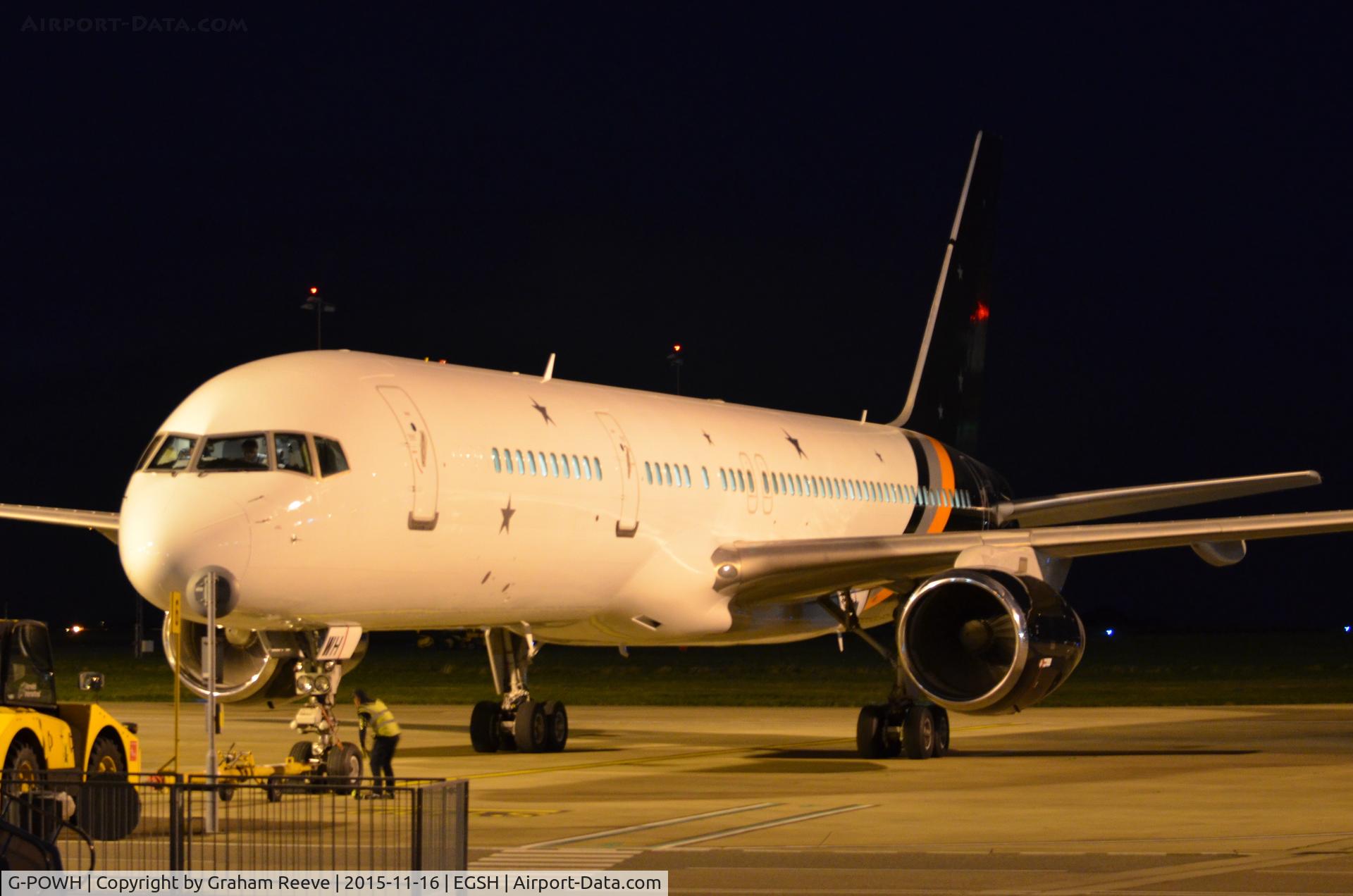 G-POWH, 2000 Boeing 757-256 C/N 29308, Fresh out of the paint shop in a new colour scheme.