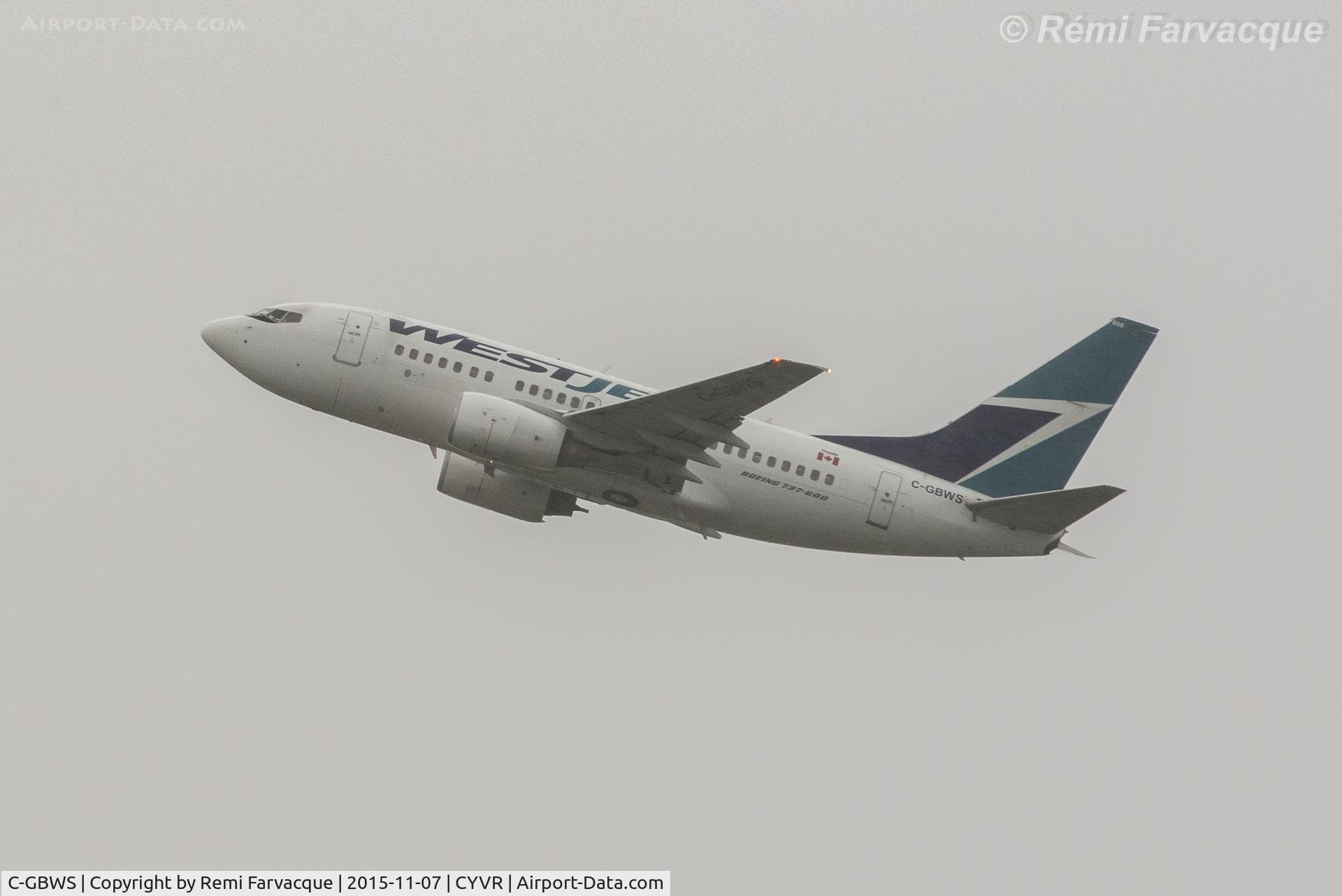 C-GBWS, 2006 Boeing 737-6CT C/N 34288, Departure from south runway