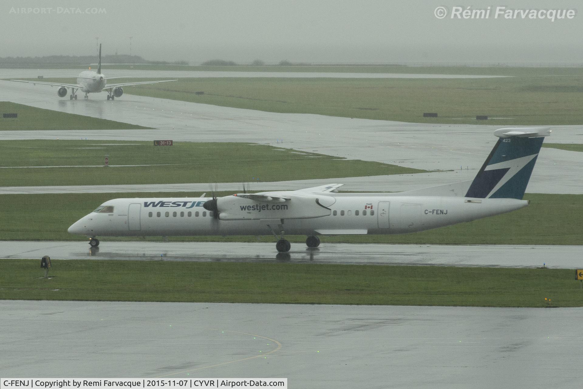 C-FENJ, 2015 De Havilland Canada DHC-8-402Q Dash 8 C/N 4496, Taxiing to terminal after arrival