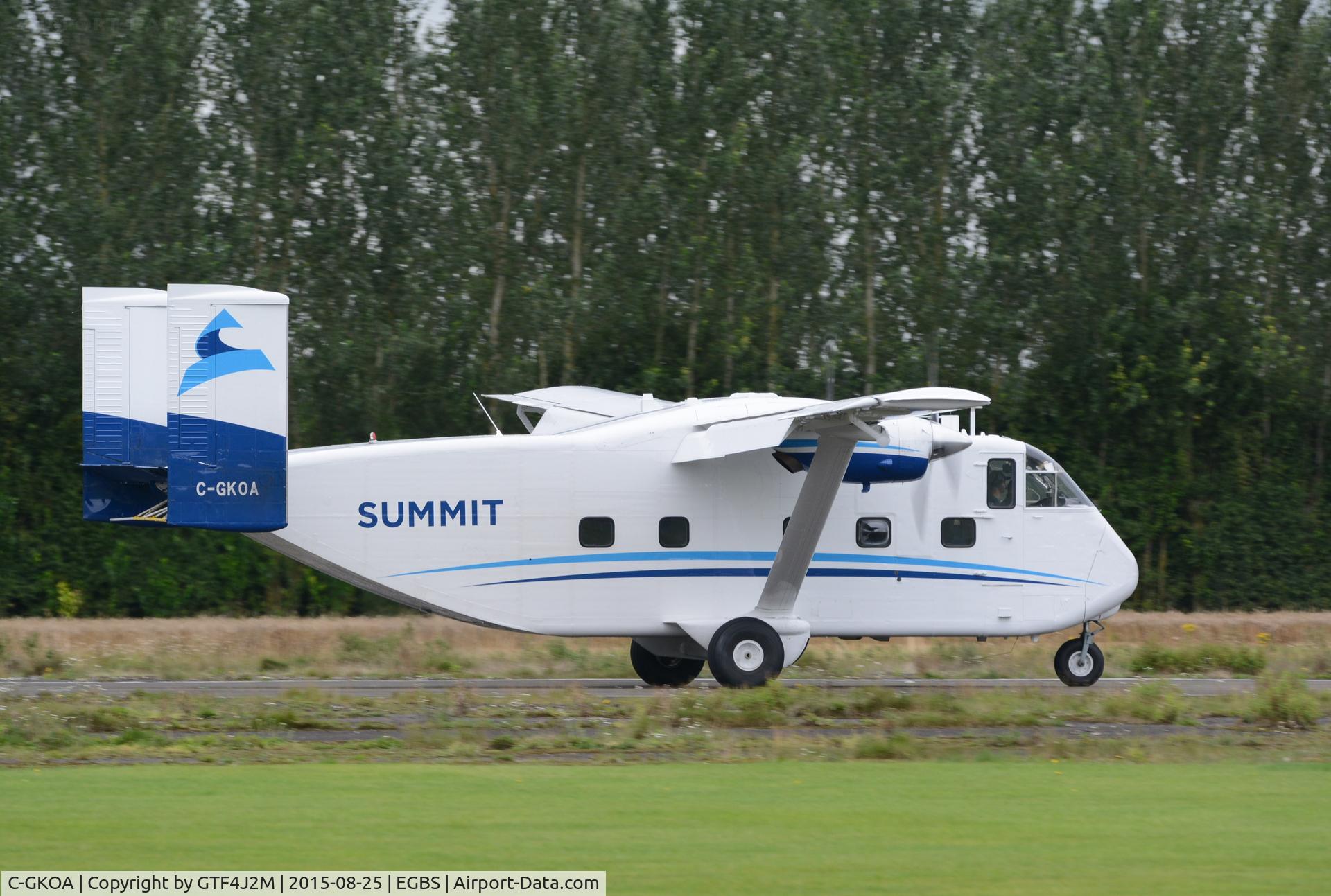 C-GKOA, 1972 Short SC-7 Skyvan 3 C/N SH.1905, C-GKOA at Shobdon 25.8.15