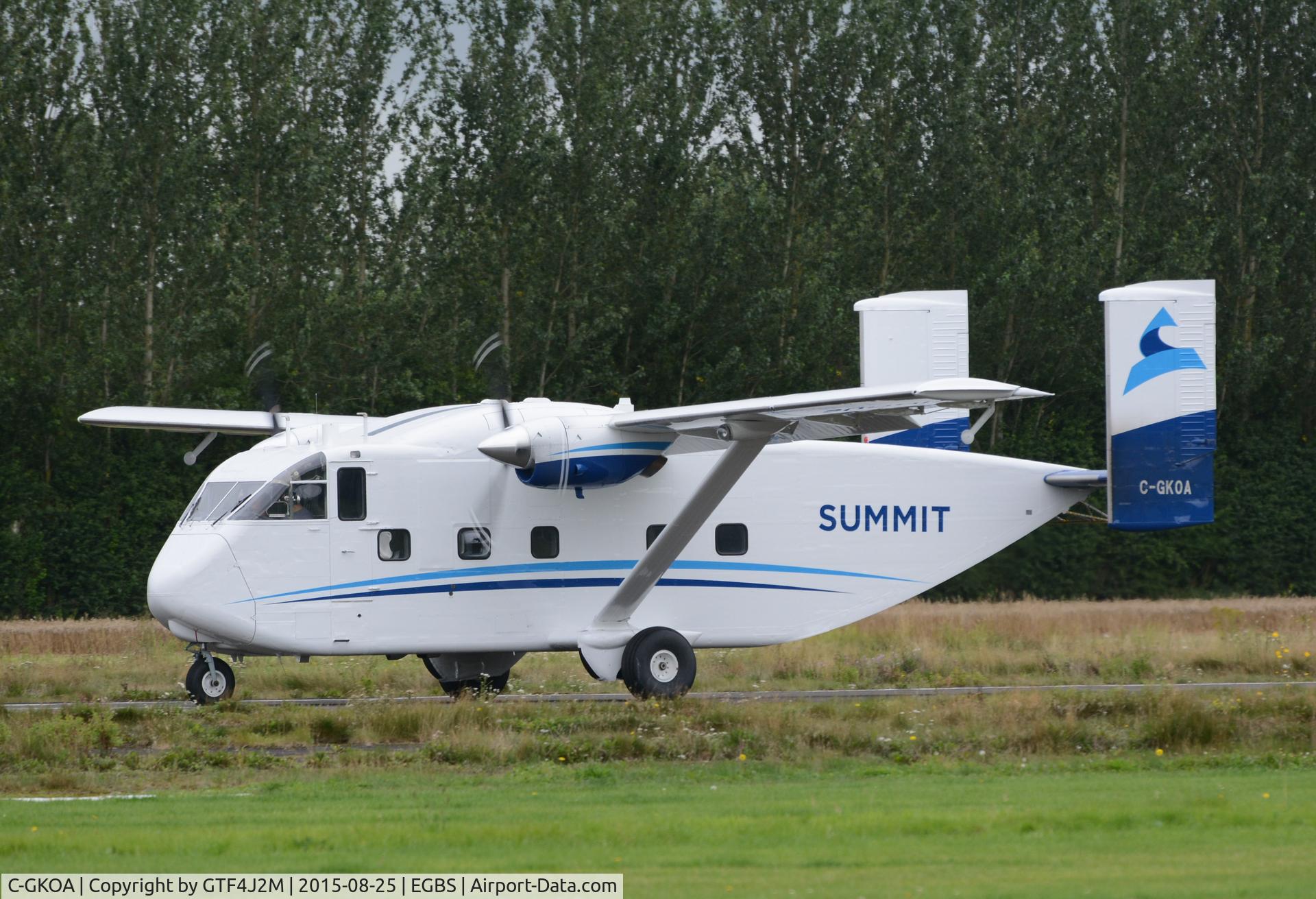 C-GKOA, 1972 Short SC-7 Skyvan 3 C/N SH.1905, C-GKOA at Shobdon 25.8.15