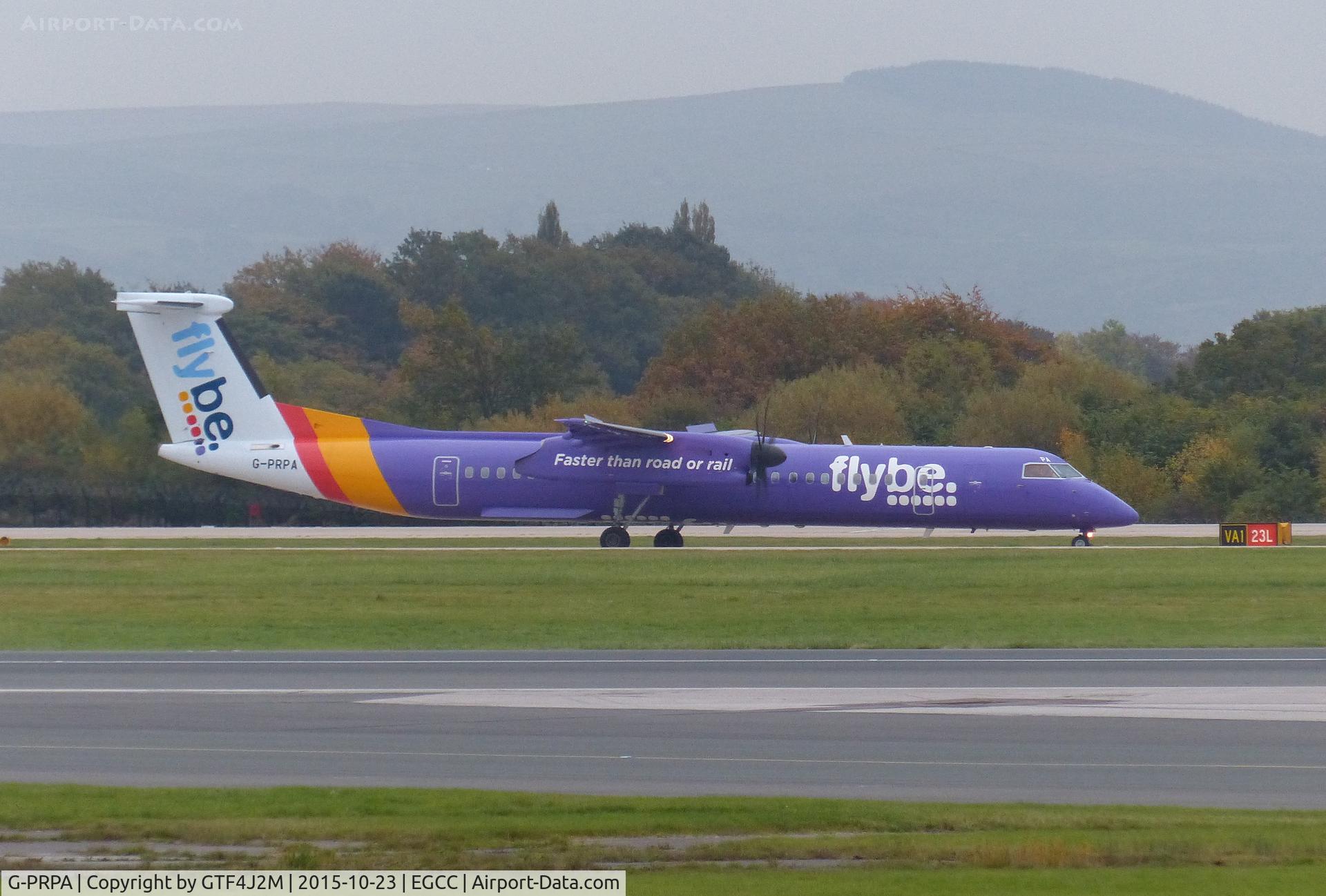 G-PRPA, 2008 De Havilland Canada DHC-8-402 Dash 8 C/N 4187, G-PRPA at Manchester 23.10.15