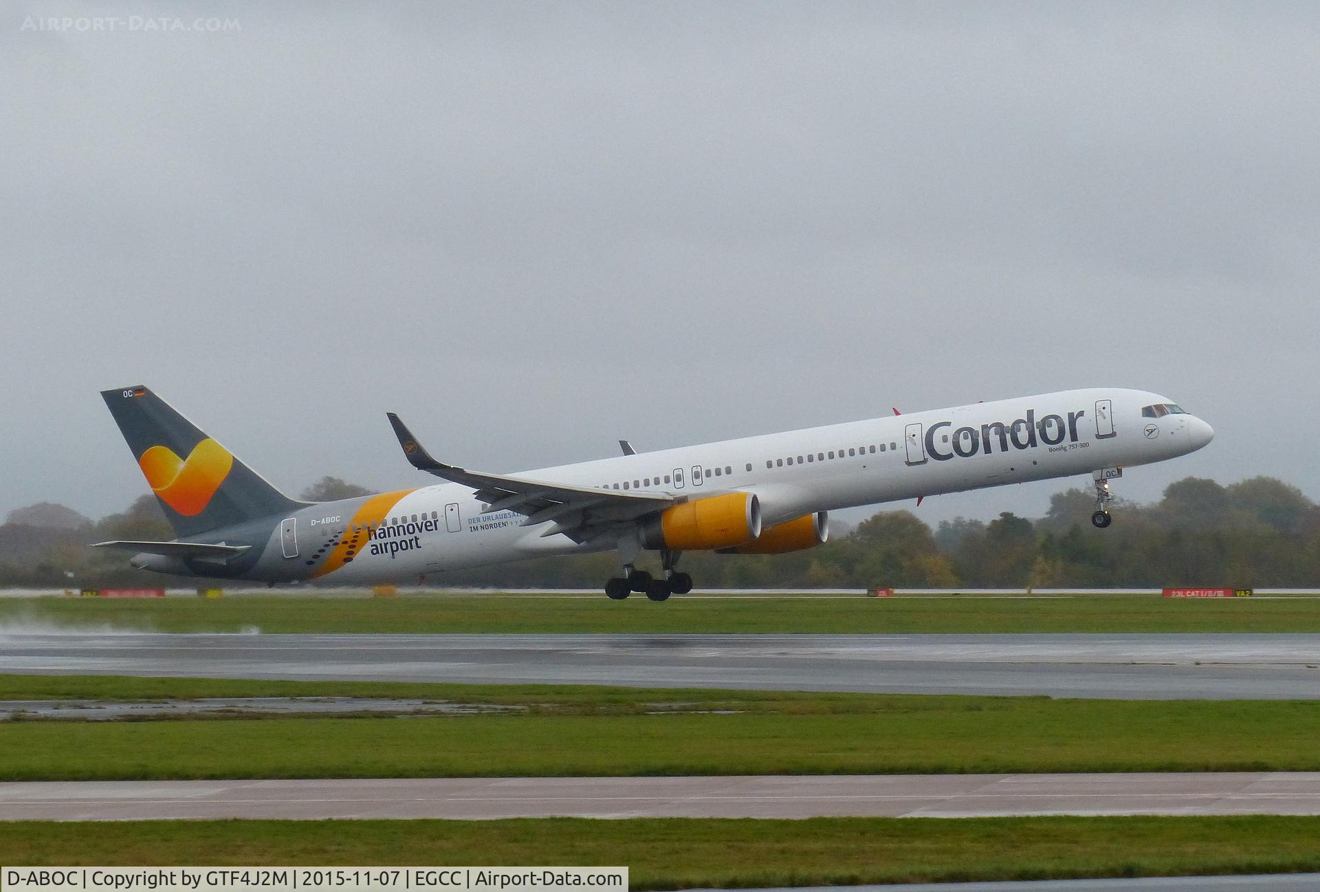 D-ABOC, 1998 Boeing 757-330 C/N 29015, D-ABOC at Manchester 7.11.15