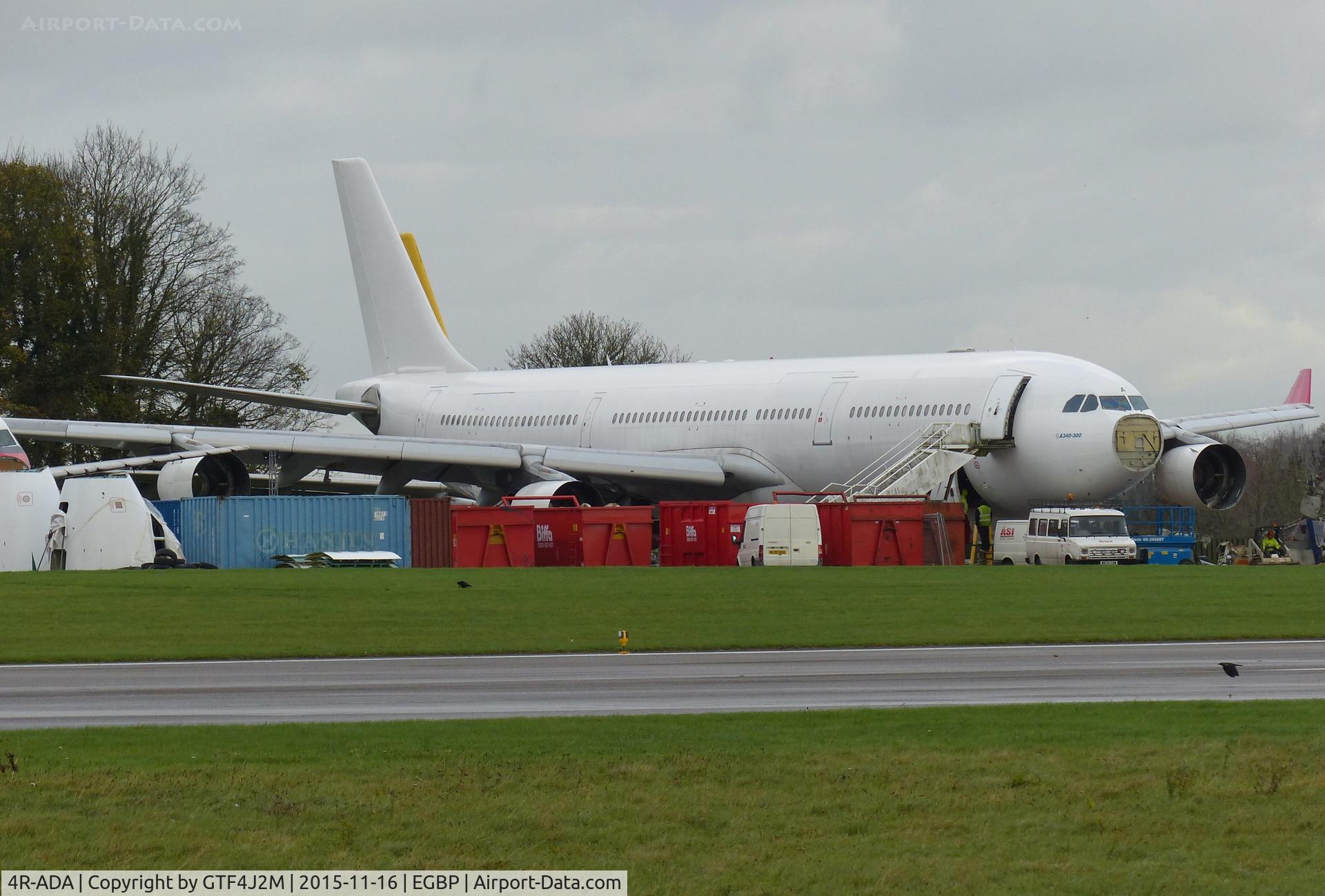 4R-ADA, 1994 Airbus A340-311 C/N 032, 4R-ADA in the scrap line at Kemble 16.11.15