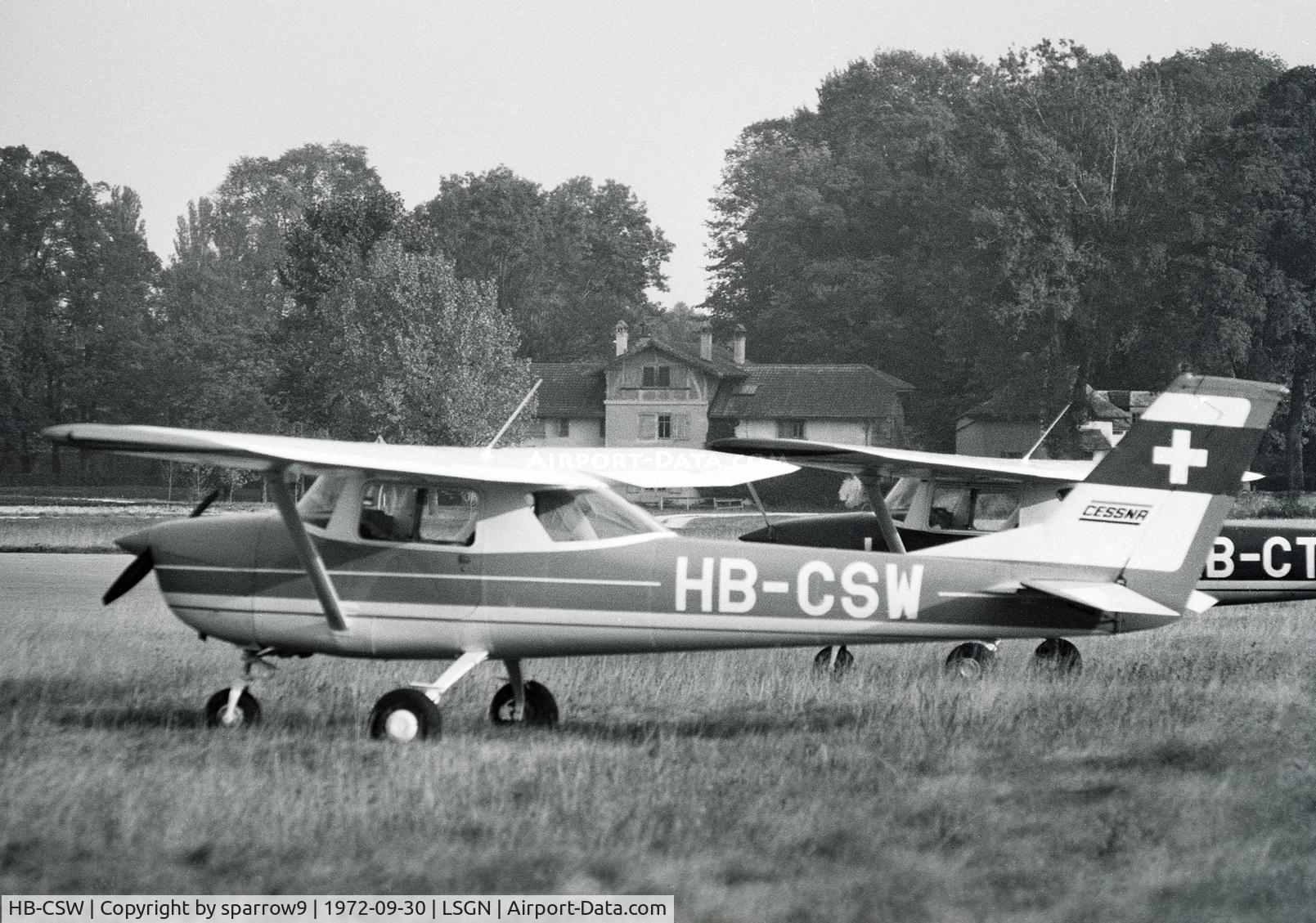 HB-CSW, 1967 Reims F150H C/N F150-0223, Parked at Neuchâtel. Scanned from a negative.
