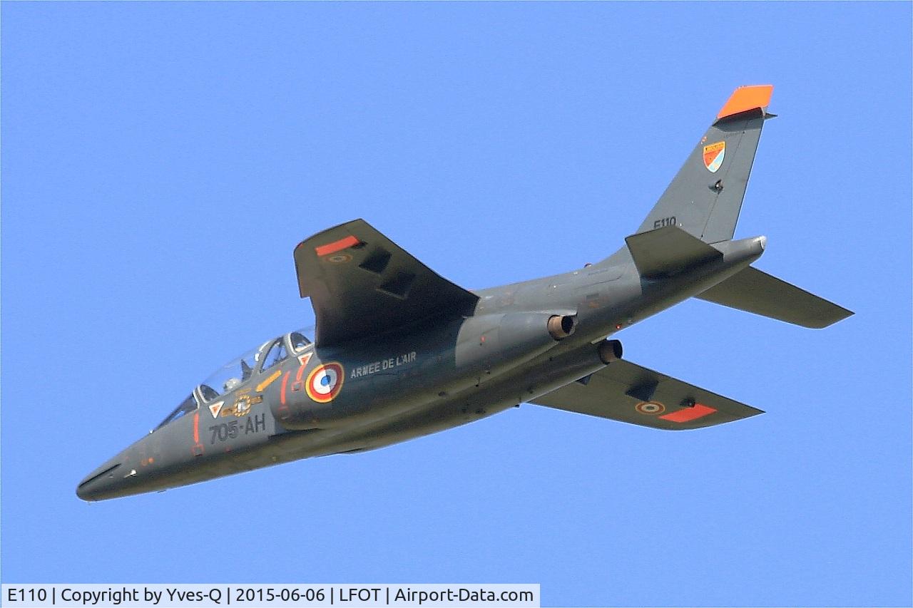 E110, Dassault-Dornier Alpha Jet E C/N E110, Dassault-Dornier Alpha Jet E (705-AH), Take-off rwy 02, Tours-St Symphorien Air Base 705 (LFOT-TUF) Open day 2015