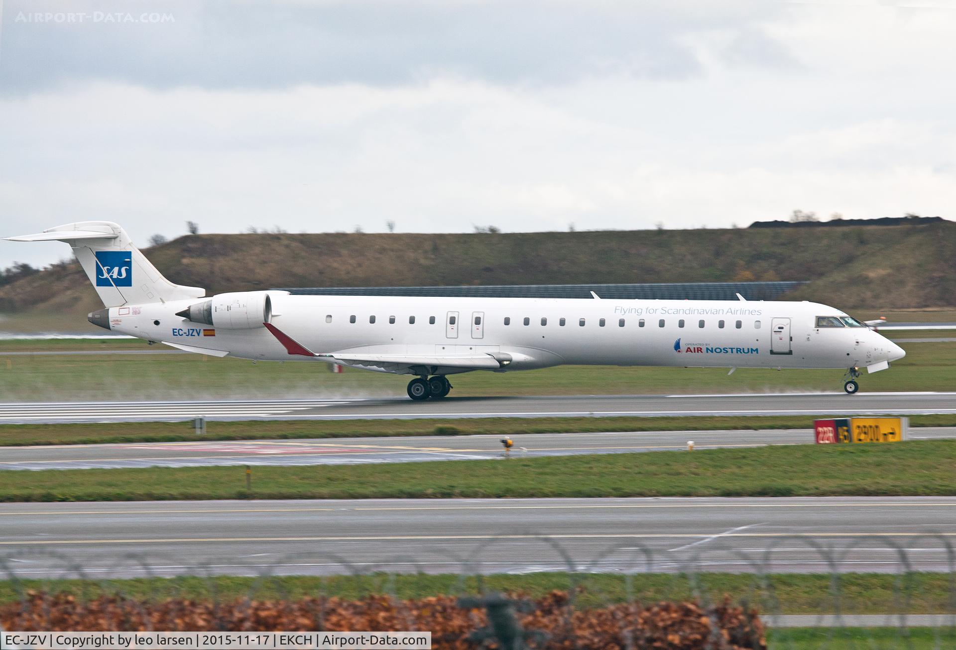 EC-JZV, 2007 Bombardier CRJ-900 (CL-600-2D24) C/N 15117, Copenhagen 17.11.15. New SAS Route to Tallin.